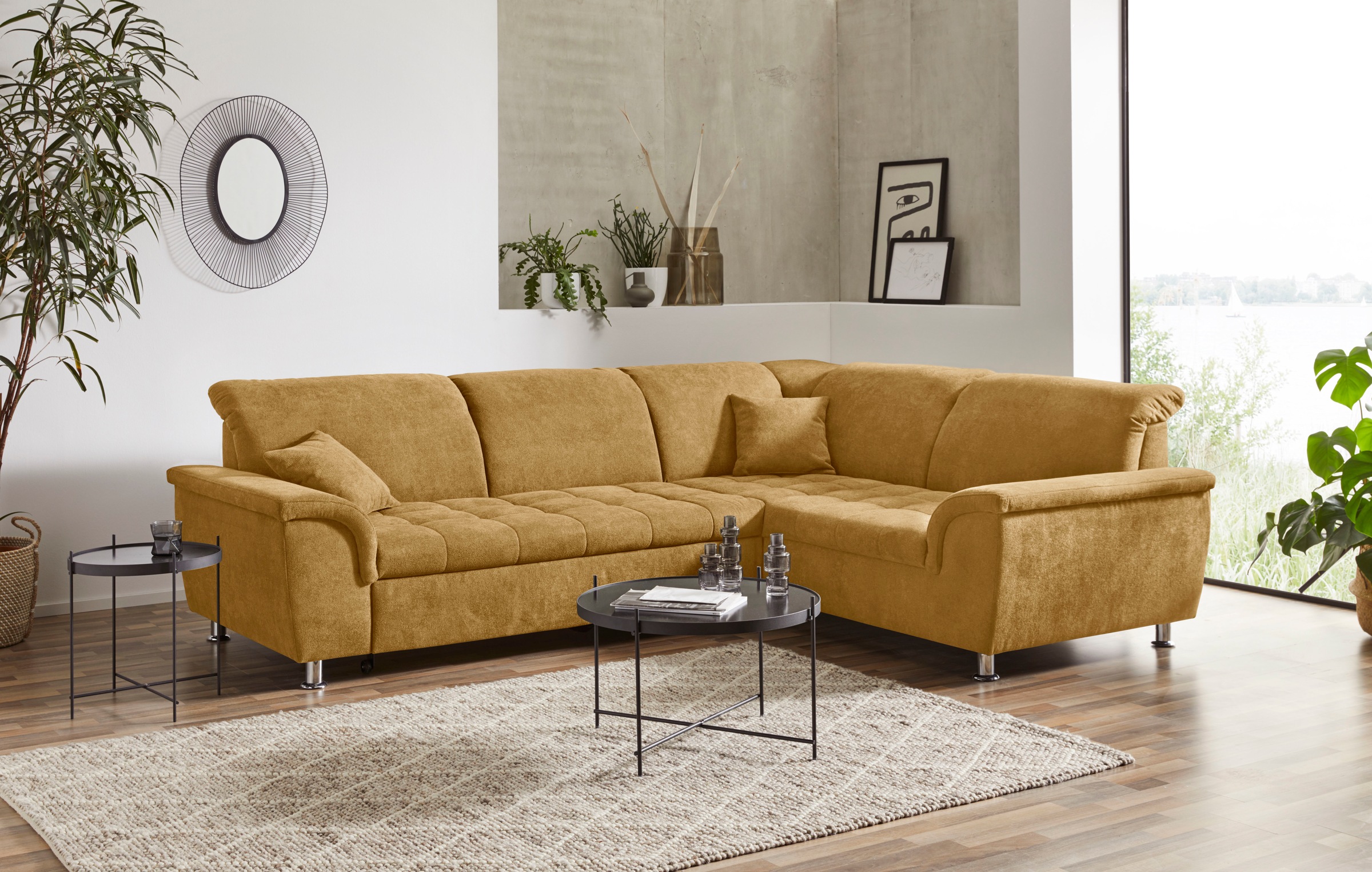 DOMO collection Ecksofa »Franzi L-Form«, wahlweise mit Kopfteilverstellung (dann Breite: 275 cm)