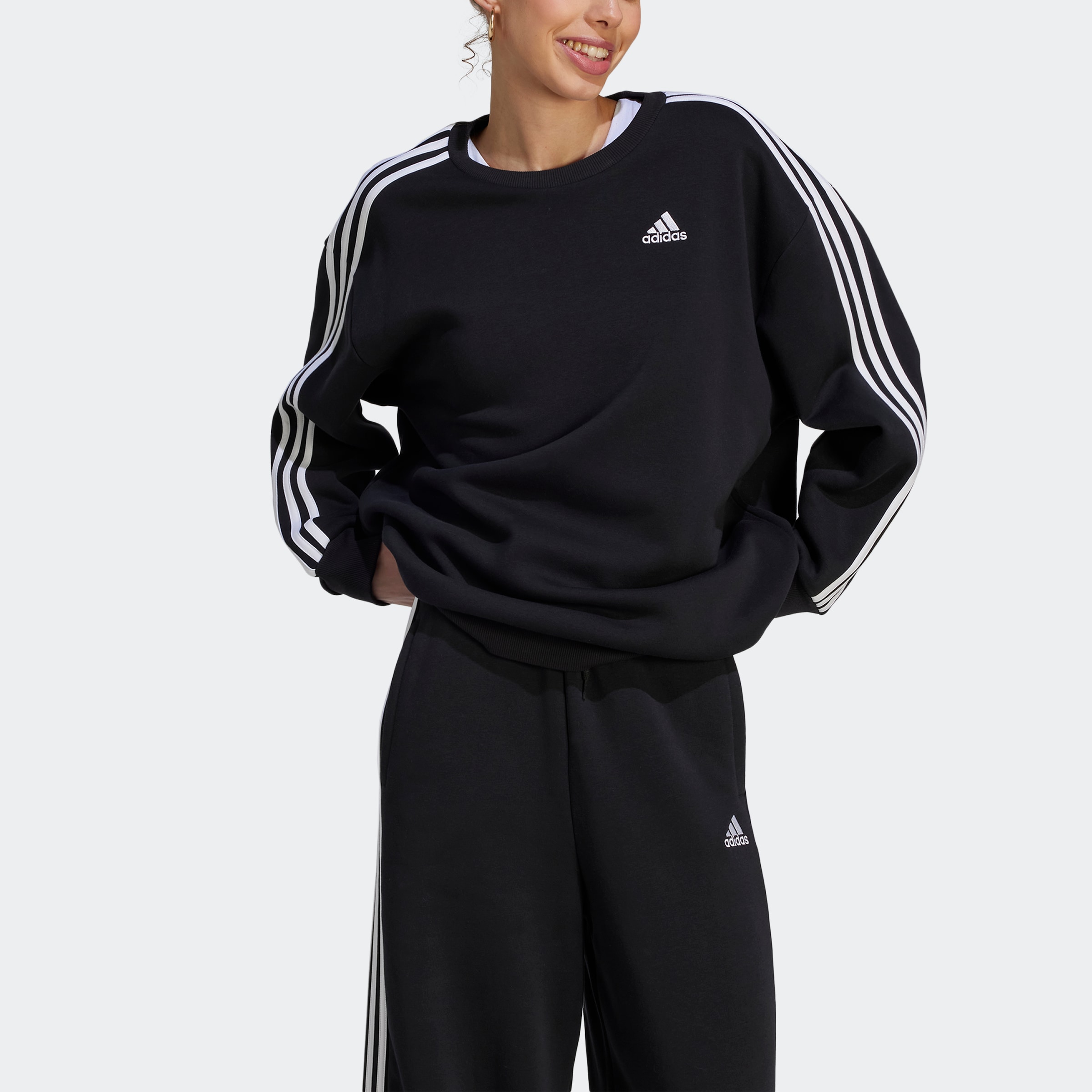 adidas Sportswear Sweatshirt "ESSENTIALS 3-STREIFEN OVERSIZED" günstig online kaufen