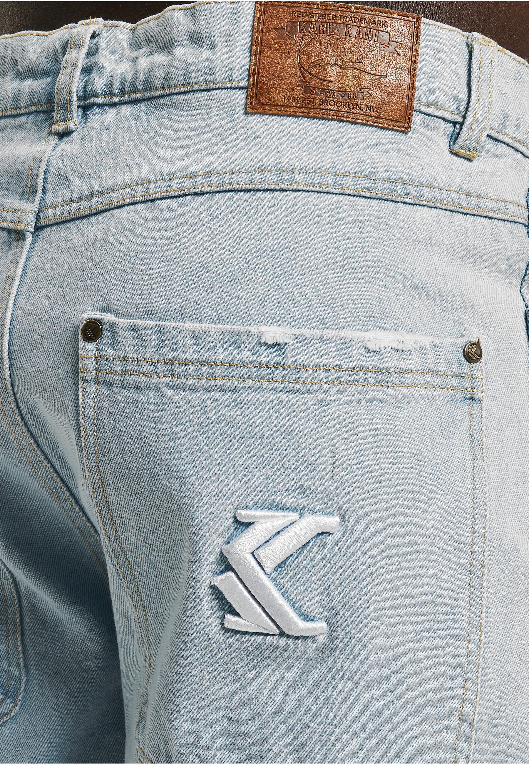 Karl Kani Jeansbermudas »Karl Kani Herren KM232-027-1 KK OG Heavy Distressed Denim Shorts« 1 Stk.