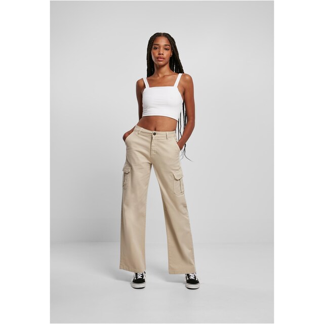 URBAN CLASSICS Stoffhose »Damen Ladies High Waist Straight Cargo Pants«, (1  tlg.) für bestellen | BAUR