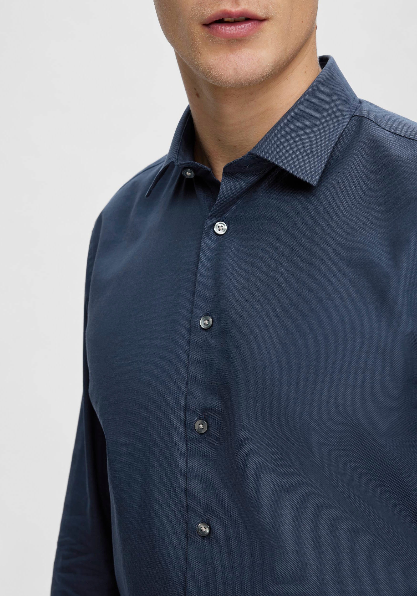 SELECTED HOMME Langarmhemd »SLHSLIMSOHO-DETAIL SHIRT LS NOOS«