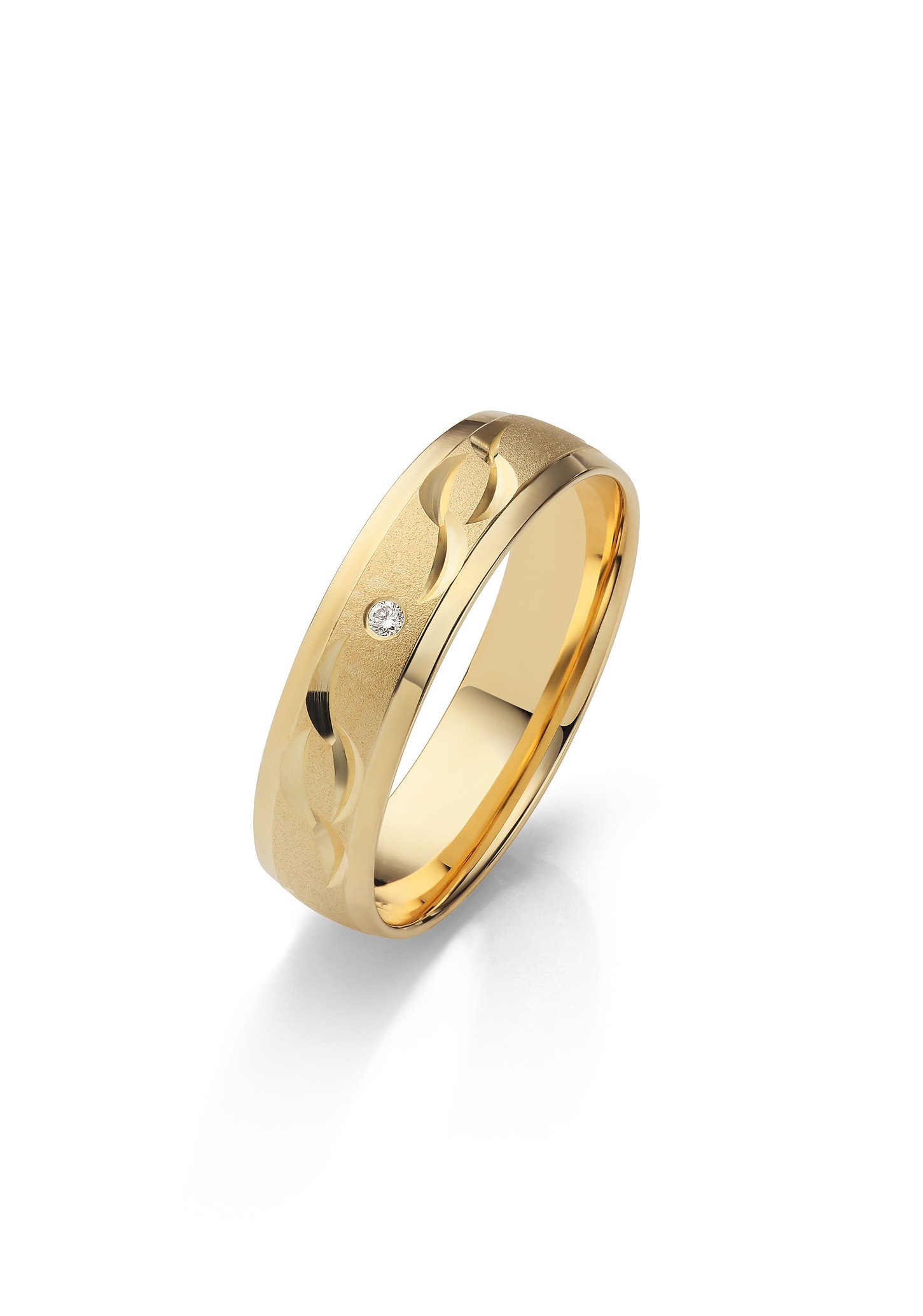 Firetti Trauring »Schmuck Geschenk Gold 375 Hochzeit Ehering Partnerring "LIEBE"«, Made in Germany - wahlweise mit oder ohne Brillant