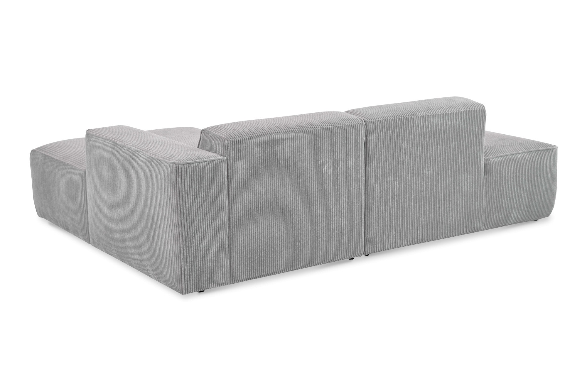 andas Ecksofa »Noord mit Kedernaht, Breite 227 cm«, Cord, Struktur, Webstoff, mit Wellenunterfederung, Massivholzrahmen