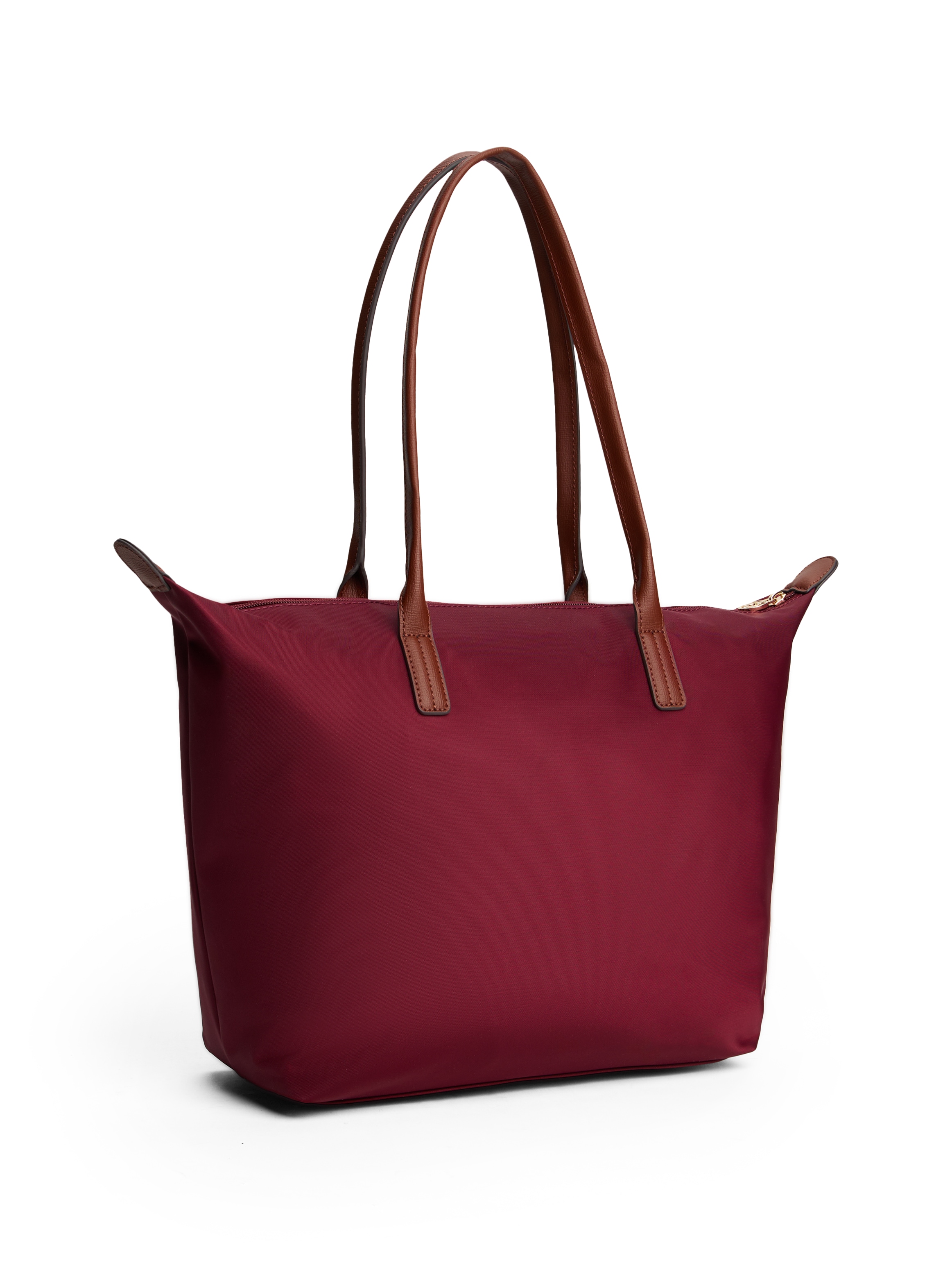 Tommy Hilfiger Tragetasche »POPETTE TOTE«, Damen Schultertasche mit kontrastfarbigen Henkeln