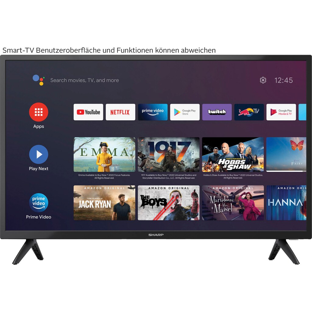 Sharp LED-Fernseher »1T-C32FGx«, 81 cm/32 Zoll, HD-ready, Smart-TV-Android TV