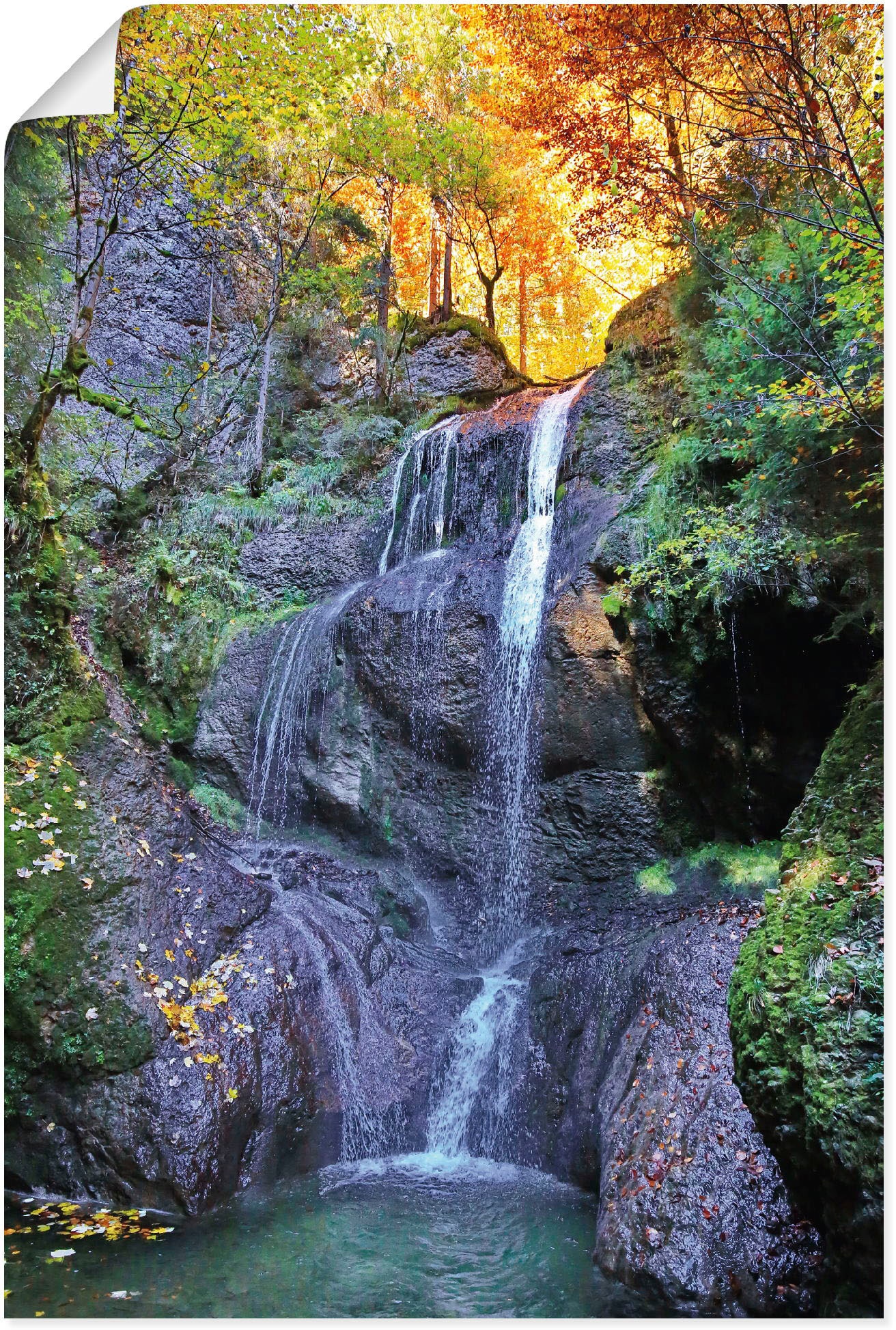 Wandbild »Niedersonthofener Wasserfall im Allgäu«, Wasserfallbilder, (1 St.), als...