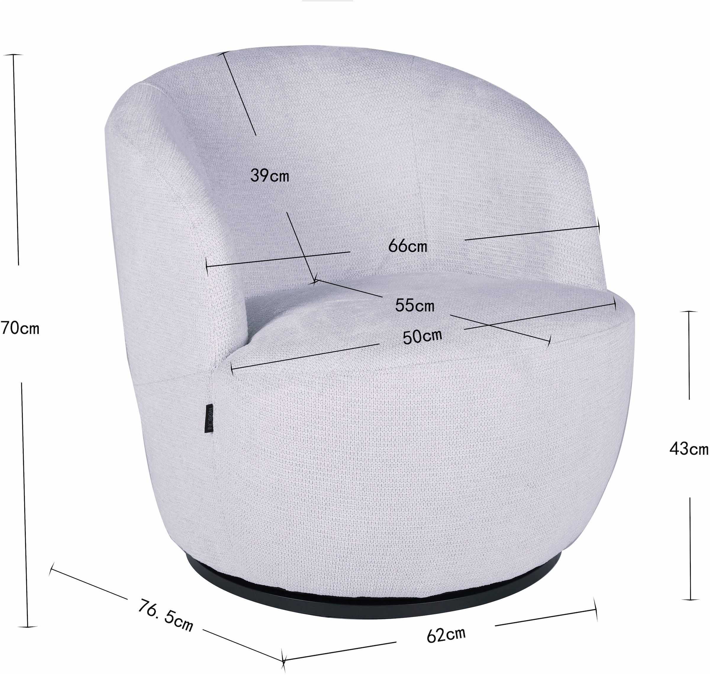 OTTO home Drehsessel »FRAZEE« Lese-Sessel, TV-Sessel, Loungesessel