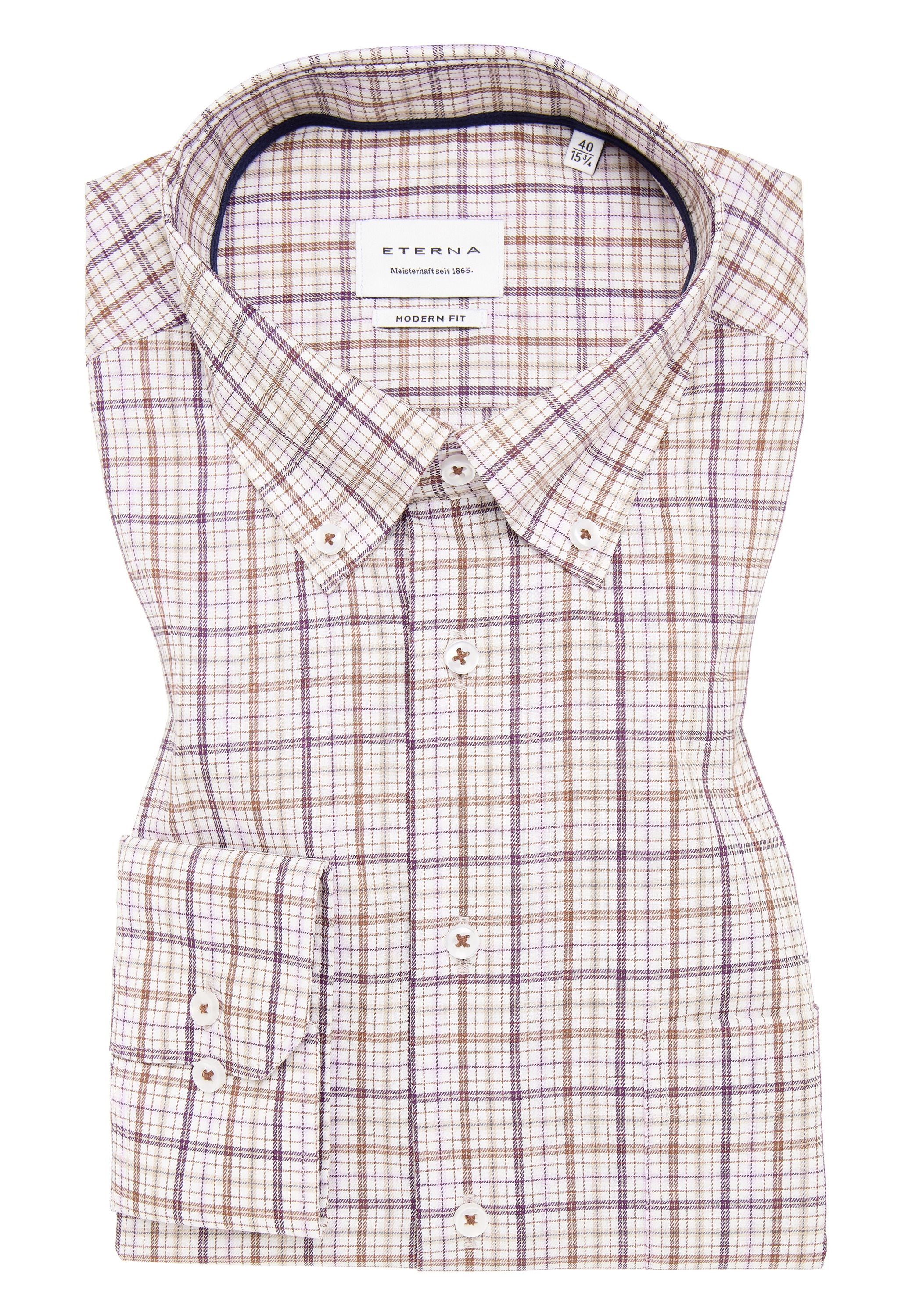 Eterna Langarmhemd »MODERN FIT« NON IRON (bügelfrei)