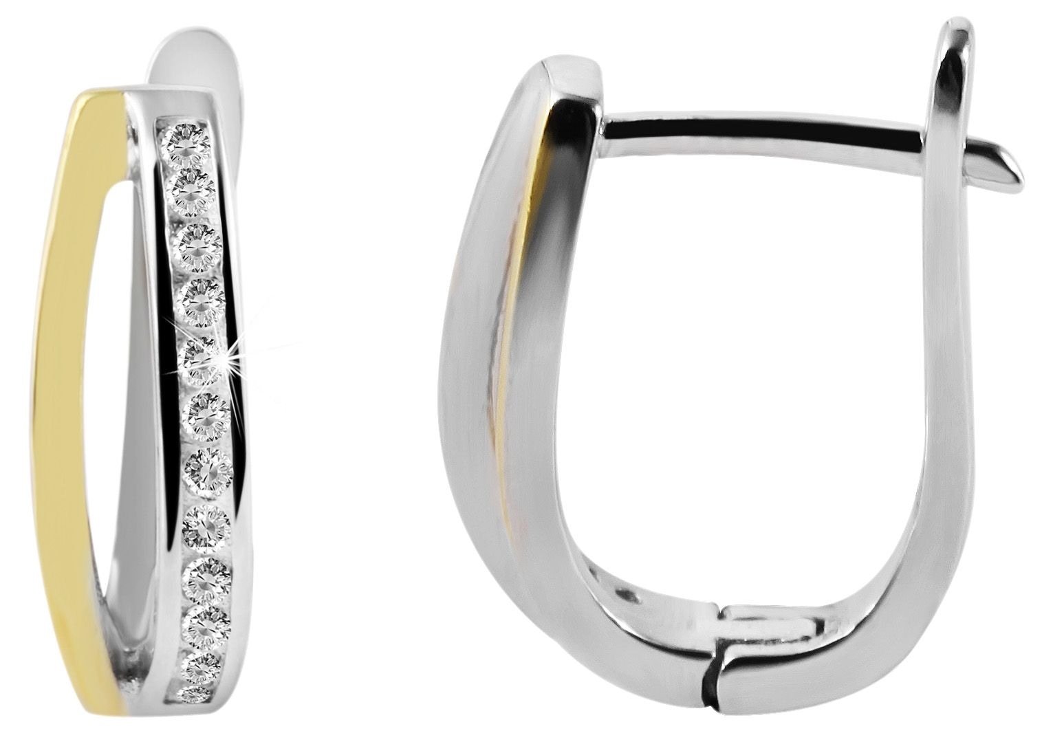 Adelia´s Klappcreolen "Damen Ohrringe – Klappcreole aus 925 Silber mit Zirk günstig online kaufen