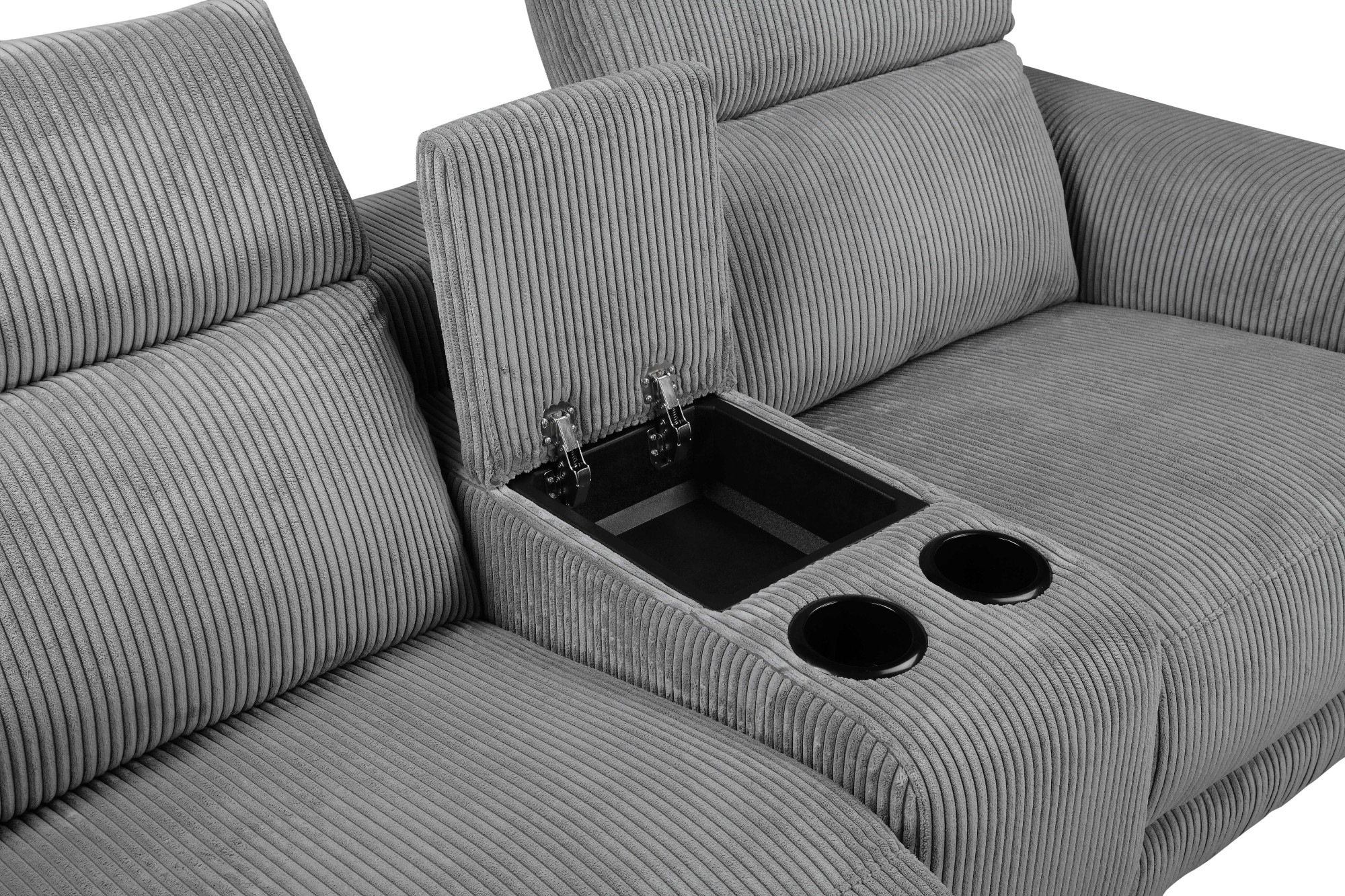 Places of Style 2-Sitzer »Lund in Cord, 2er-Kinosofa, TV-Sessel, Multimedia-Sofa, USB-A,«, m. elektrischer o. manueller Relaxfunktion, Getränkehalter u. Staufach