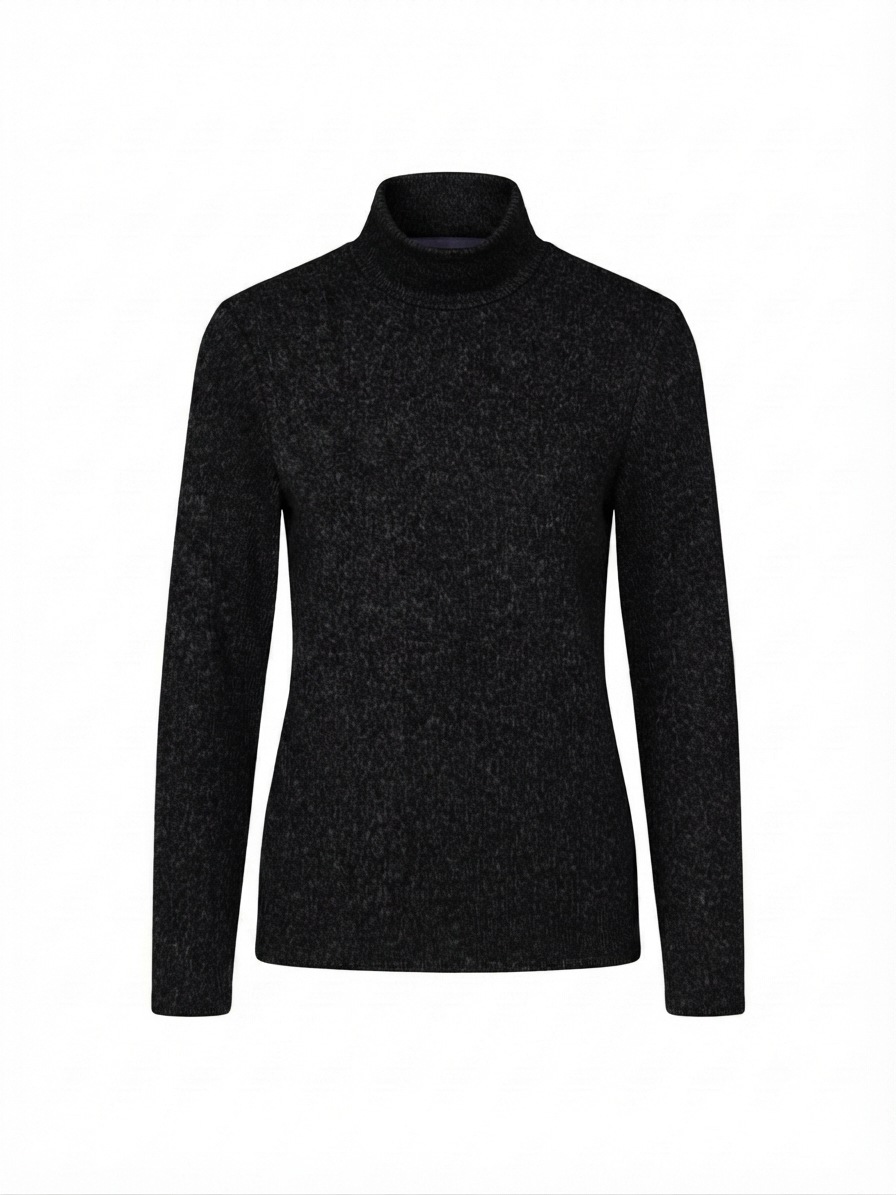 Seidel Moden Rollkragenpullover mit feinem Strickmuster / mit Viskose und Stretch / MADE IN GERMANY