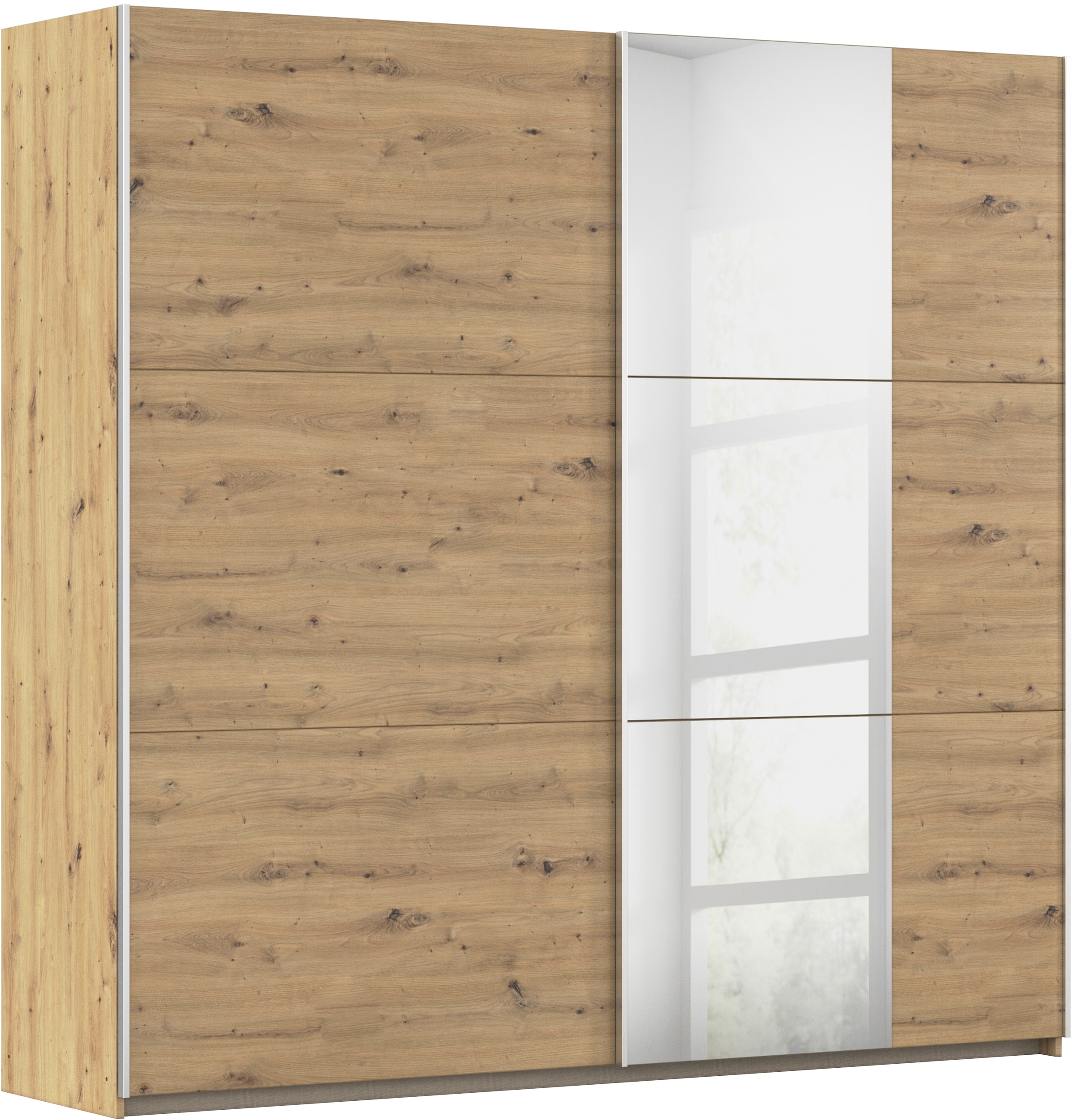 rauch Schwebetürenschrank "Kleiderschrank Schrank Garderobe AURELIO" 3 Ausstattungen BASIC/CLASSIC/PREMIUM (inkl. SOFT-CLOSE-FUNKTION), zeitloses Design, viele Farben, Breiten 175/218/261 cm MADE IN GERMANY