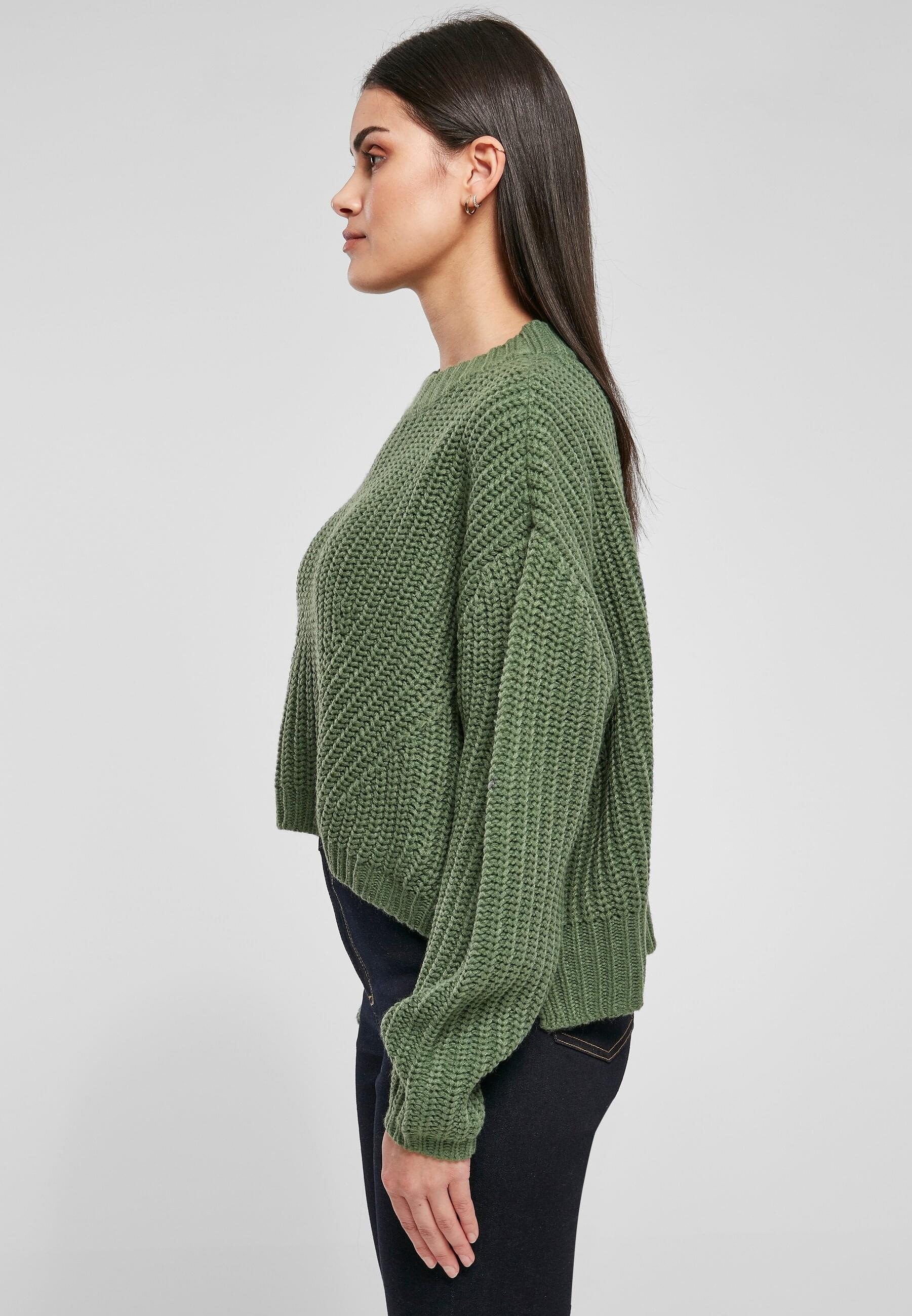 URBAN CLASSICS Rundhalspullover »Urban Classics Damen Ladies Wide Oversize Sweater«, (1 tlg.)