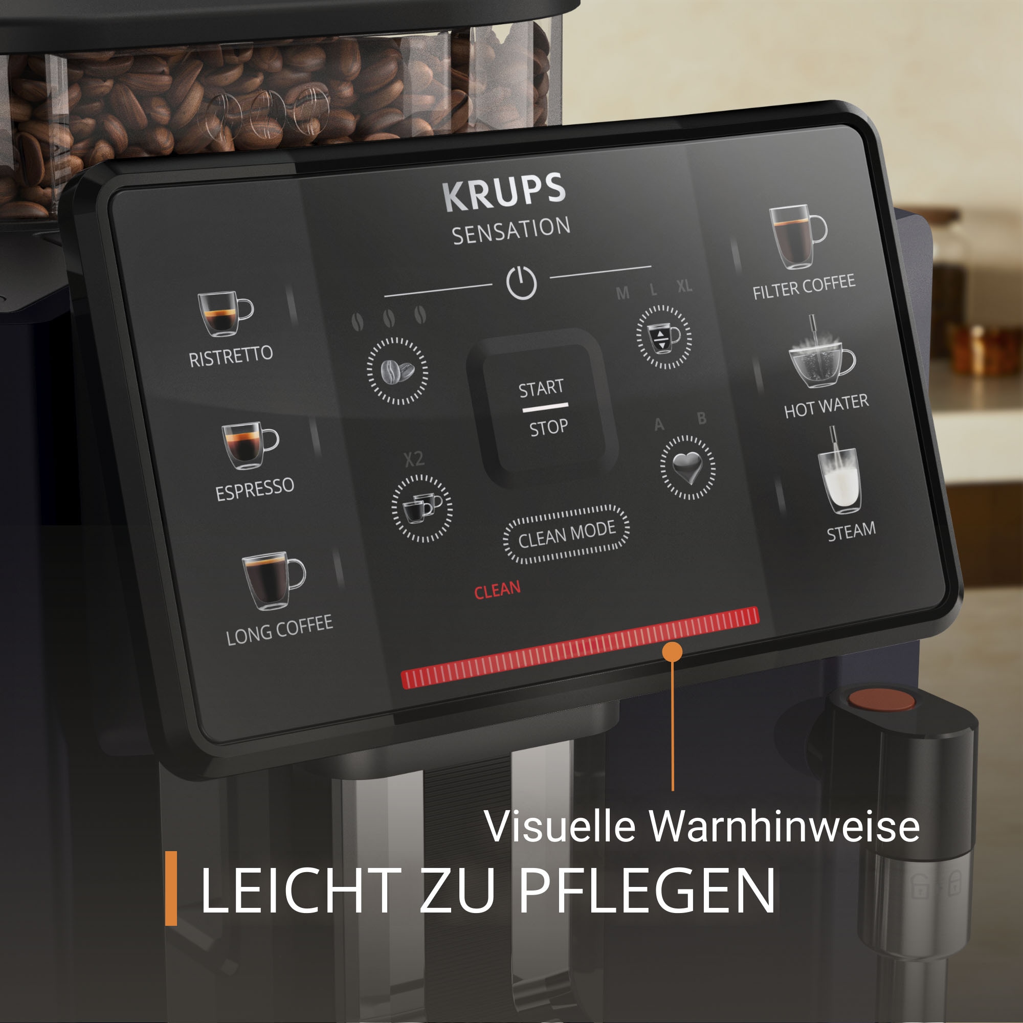 »EA910B.23 mit | Kaffeevollautomat UVP Krups Wert Milk im von Milchaufschäumer 79,99 Bundle«, Krups BAUR Sensation