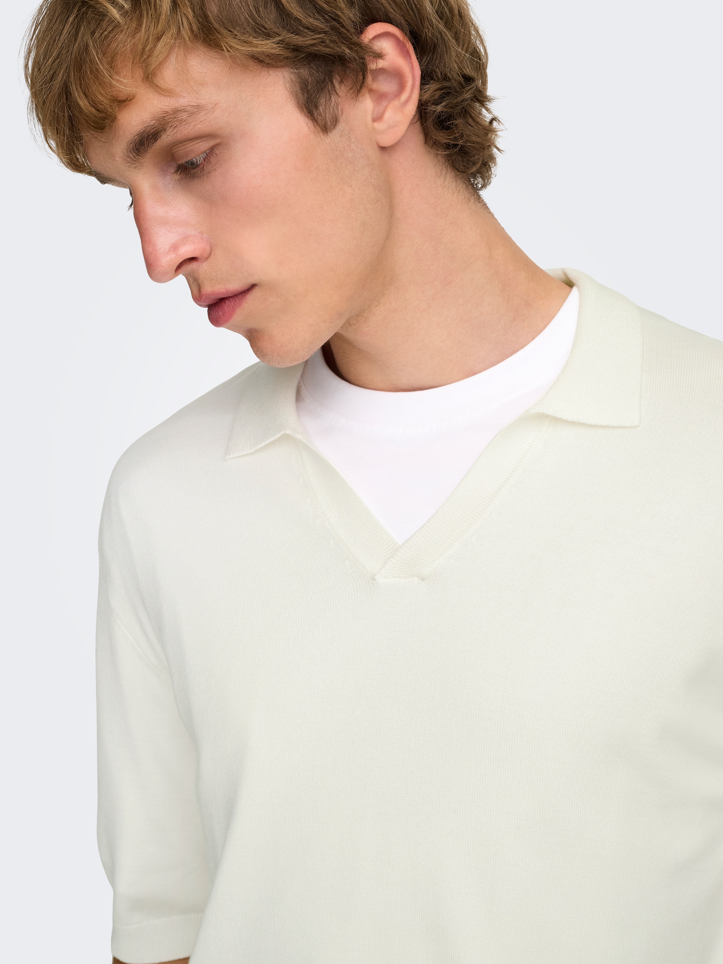 ONLY & SONS Polokragenpullover "ONSWYLER LIFE RLX 12 SS SPLIT KNIT NOOS" günstig online kaufen
