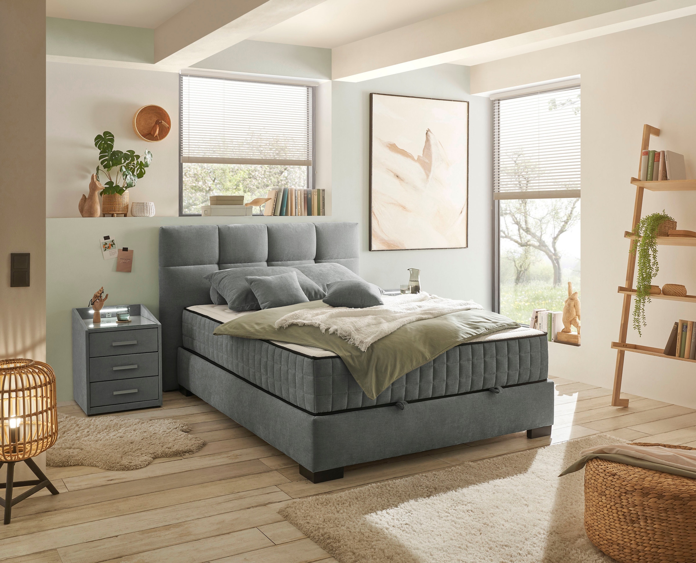 ED EXCITING DESIGN Boxbett »Nagol«, mit Bettkasten, mit Wendematratze, erhältlich in verschiedenen Breiten