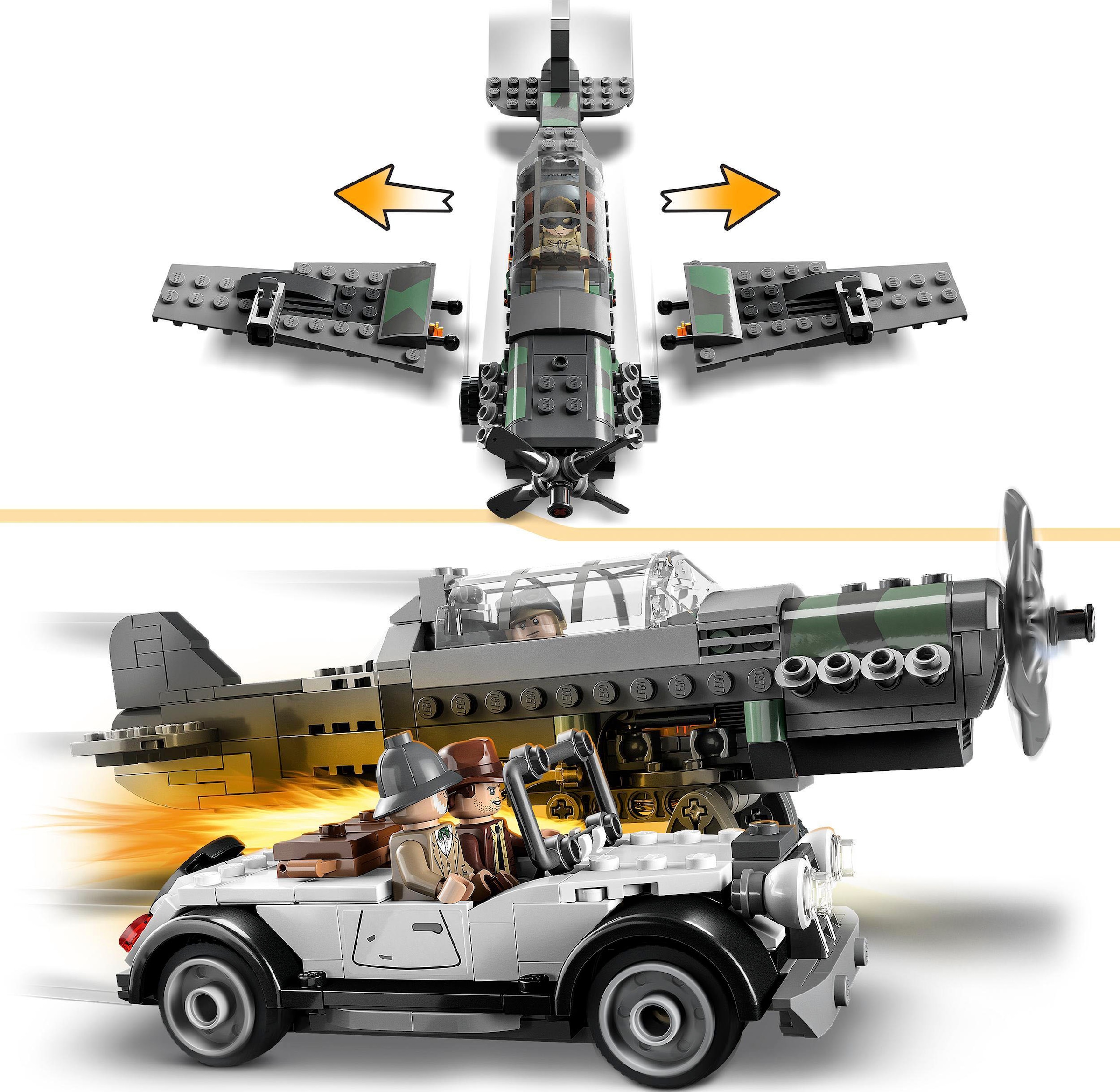 LEGO® Konstruktionsspielsteine »Flucht vor dem Jagdflugzeug (77012), LEGO® Indiana Jones«, (387 St.), Made in Europe