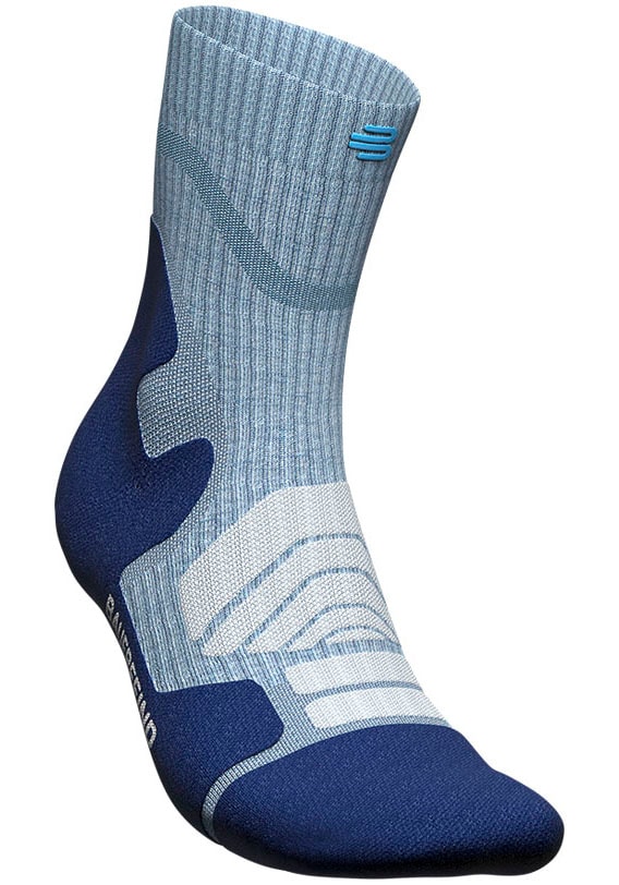 Bauerfeind Sportsocken "Outdoor Merino Mid Cut Socks, Women" mit hohem Merinowollanteil, atmungsaktiv, wärmend