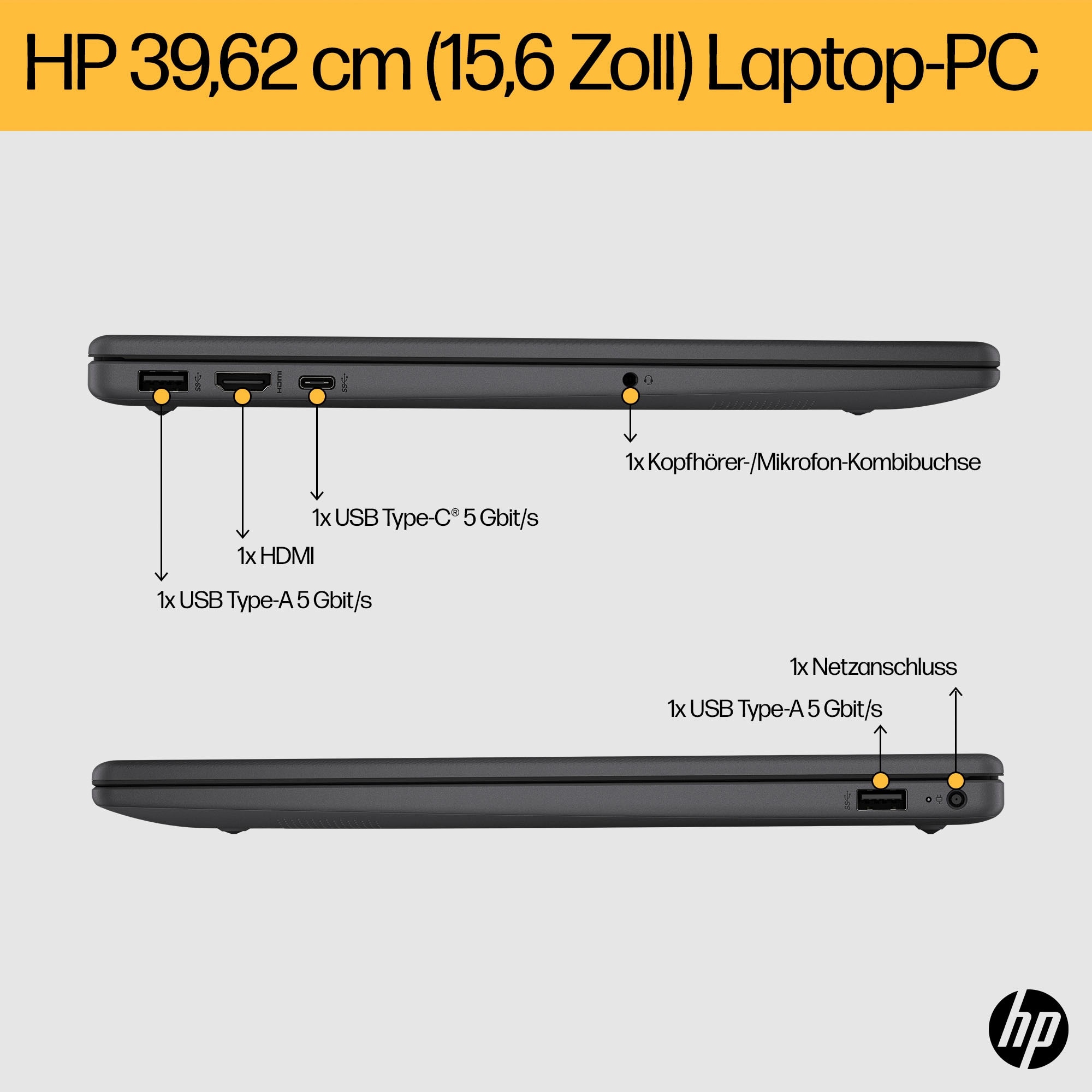HP Notebook »15-fc1253ng« 39,6 cm / 15,6 ″ AMD Ryzen 5 Radeon Graphics 1.000 GB SSD