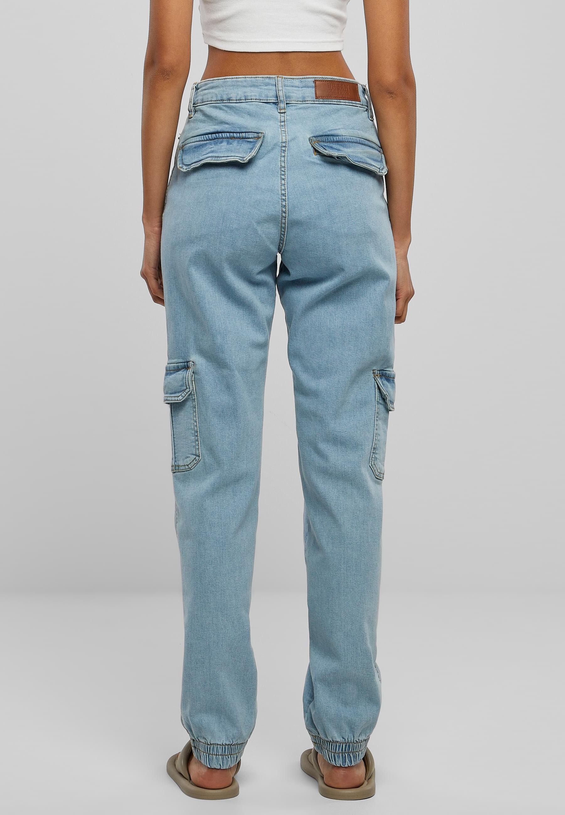 URBAN CLASSICS Stoffhose »Urban Classics Damen Ladies Organic Stretch Denim Cargo Pants«, (1 tlg.)