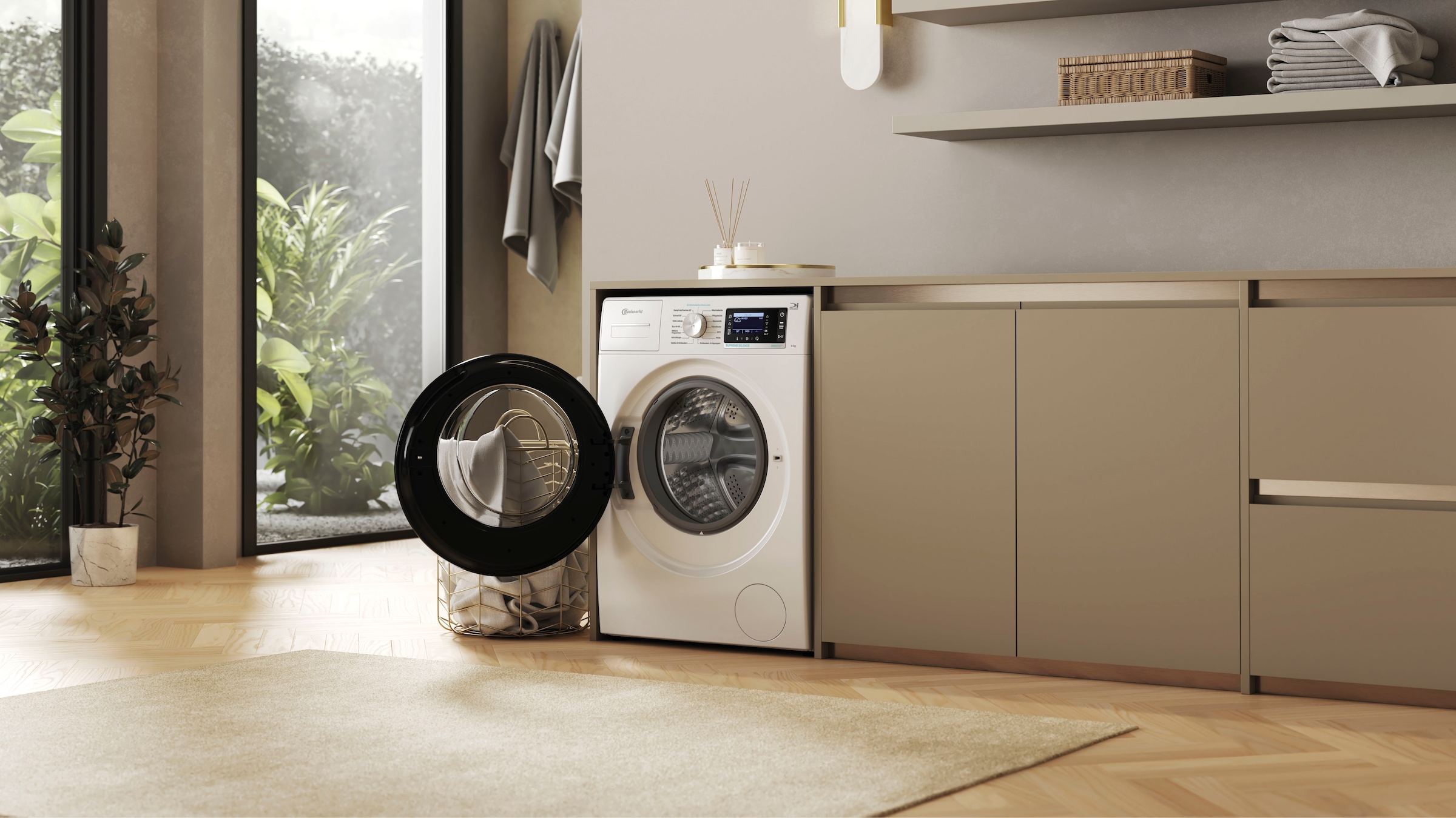BAUKNECHT Waschmaschine »B6R 88E SILENCE DE«, 8 kg, 1400 U/min, Dampfprogramm, besonders leise, Vollwasserschutz