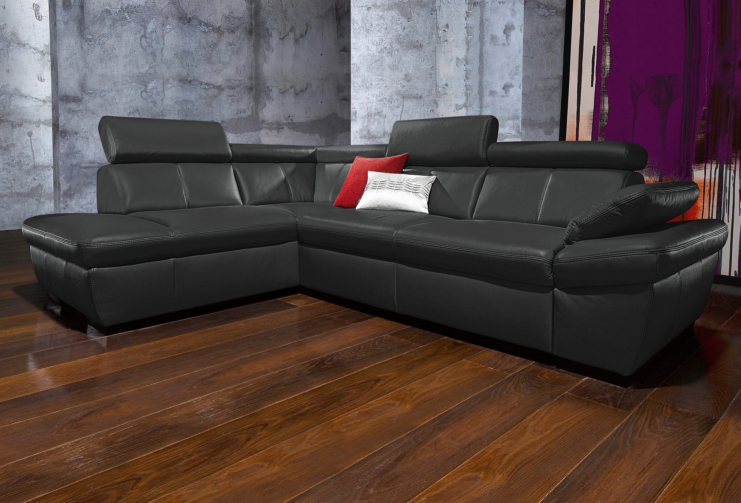exxpo - sofa fashion Ecksofa "Salerno, Funktionssofa, hoher Sitzkomfort, Br günstig online kaufen