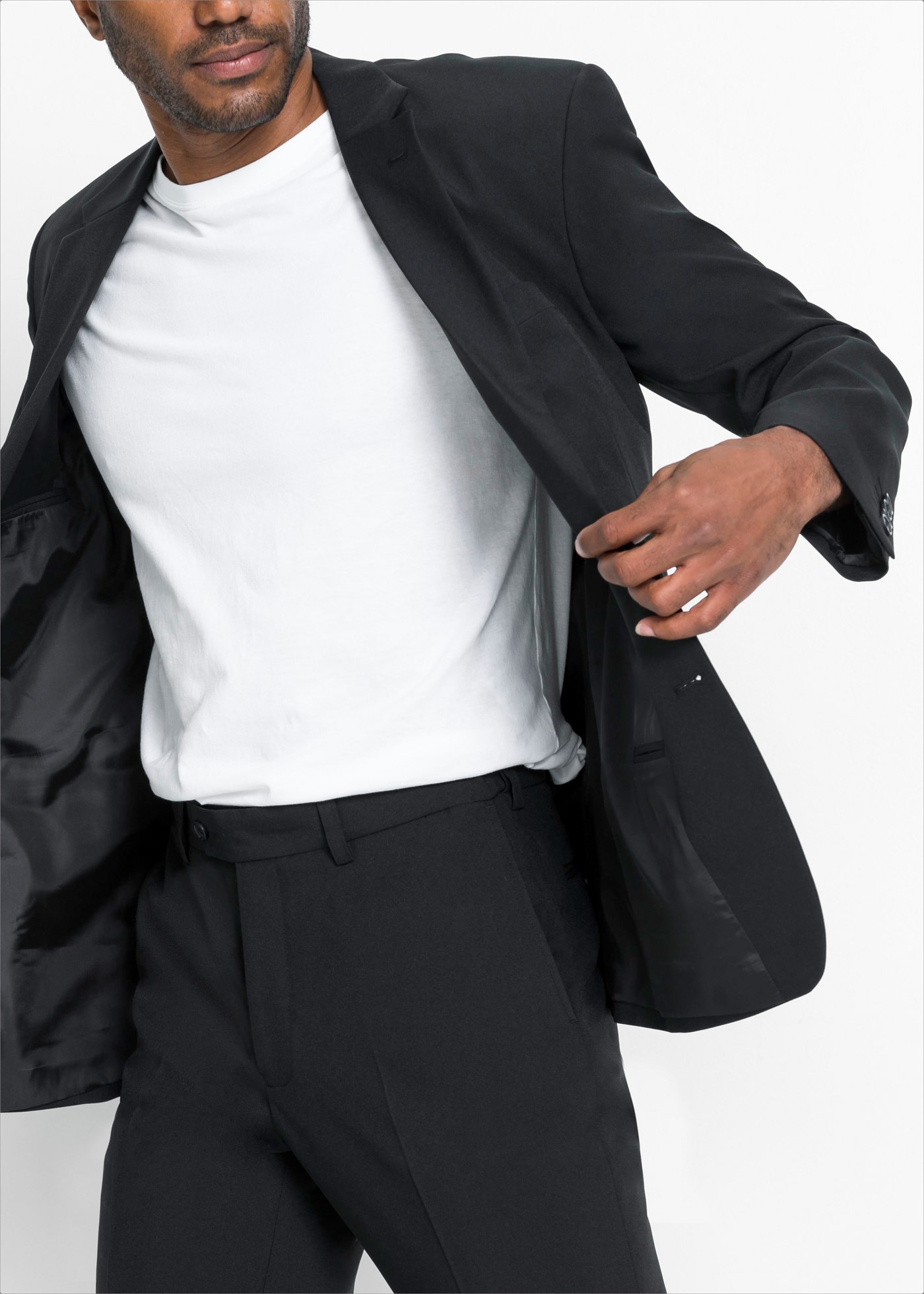 bonprix Anzug »Anzug (2-tlg. Set), Regular Fit« Set, 2 tlg. regular fit Regular Fit, pflegeleichtes Material, zweiteiliges Set
