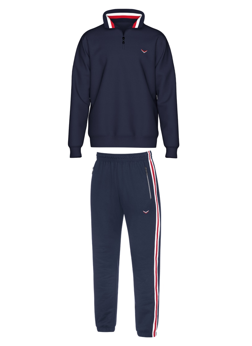 Trigema Freizeitanzug »TRIGEMA Freizeitanzug mit Ringelkragen und Kontraststreifen« 1 Stk.