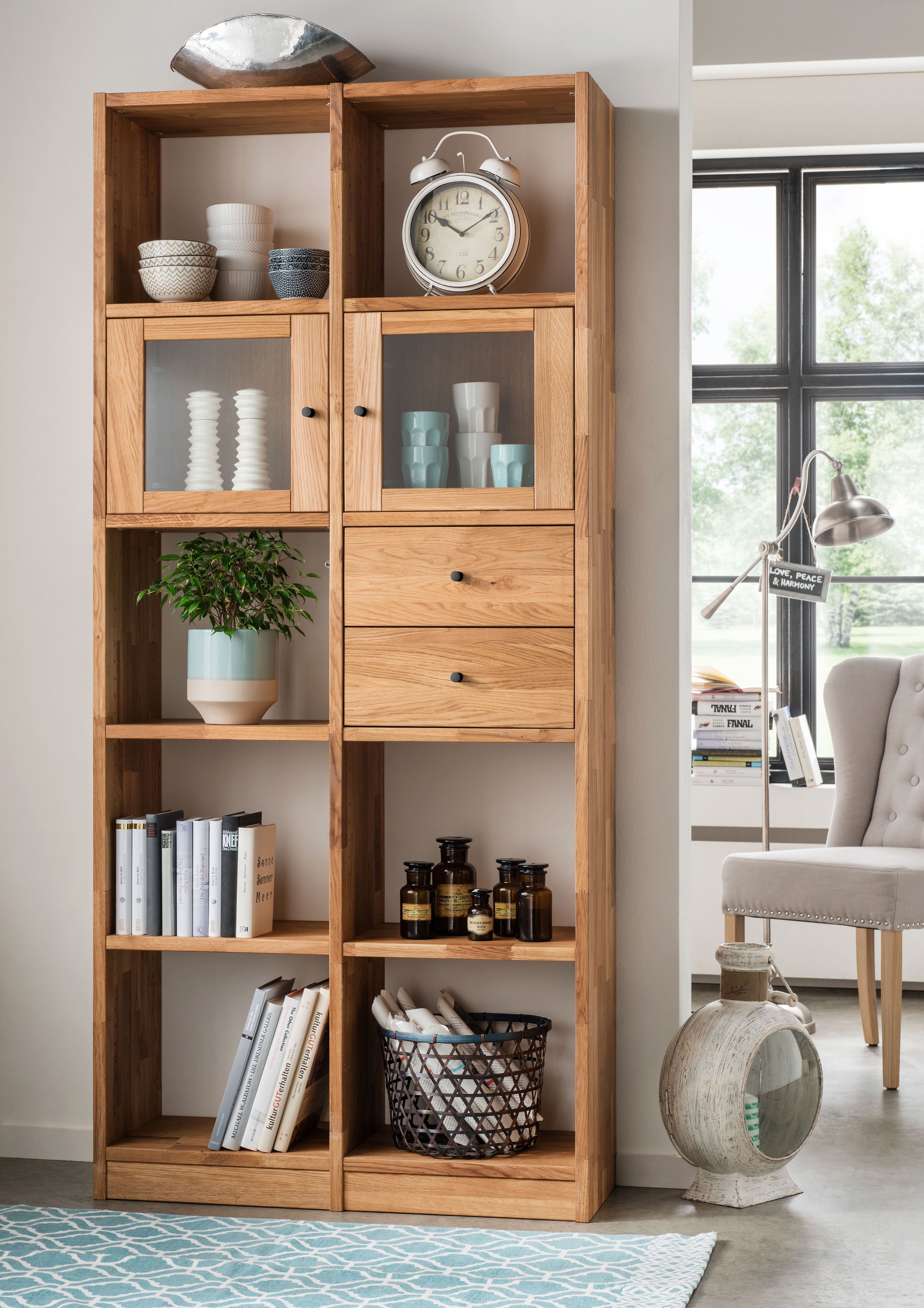Home affaire Standregal "Ecko, vielseitig als Bücher-, Wohn- oder Aufbewahrungsregal einsetzbar" Modulares Regalsystem mit vielseitigen Gestaltungsmöglichkeiten