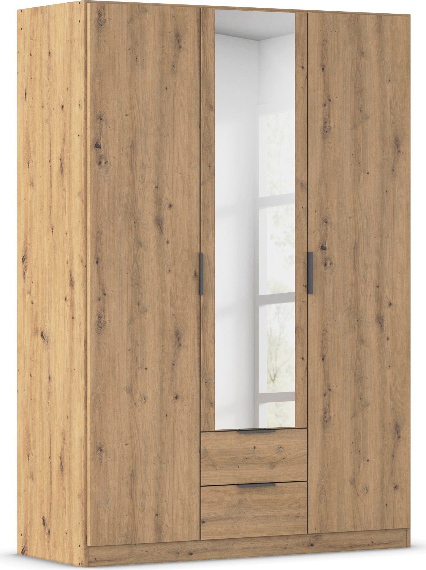 rauch Kleiderschrank "Drehtürenschrank Schrank Garderobe Ankleide Schlafzimmer LAGOA" 3 verschiedene Ausstattungen BASIC/CLASSIC/PREMIUM (inkl. SOFT-CLOSE), geräumige Schubladen, 3 Breiten, optional mit Aufsatz MADE IN GERMANY