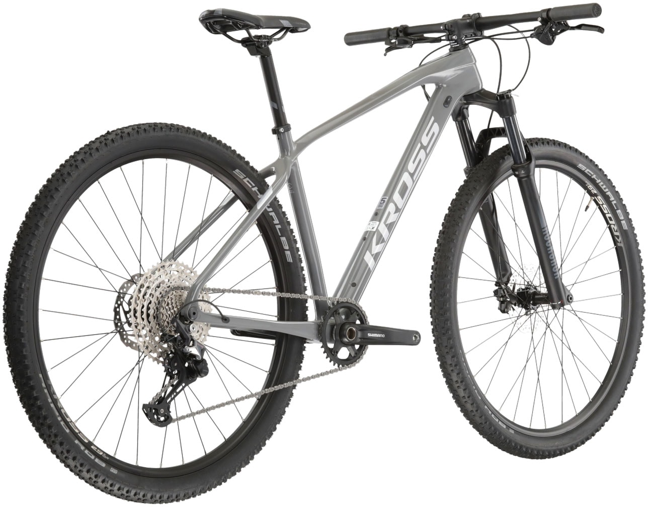 Kross Mountainbike »KROSS MTB Hardtail Level 8.0 29" grau 12 Gänge«, 12 Gang, Shimano, DEORE M6100 Schaltwerk, Kettenschaltung