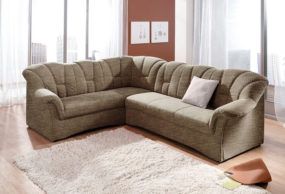 Ecksofa »Papenburg B/T/H: 242/190/84 cm L-Form«, wahlweise mit Bettfunktion, Langer...