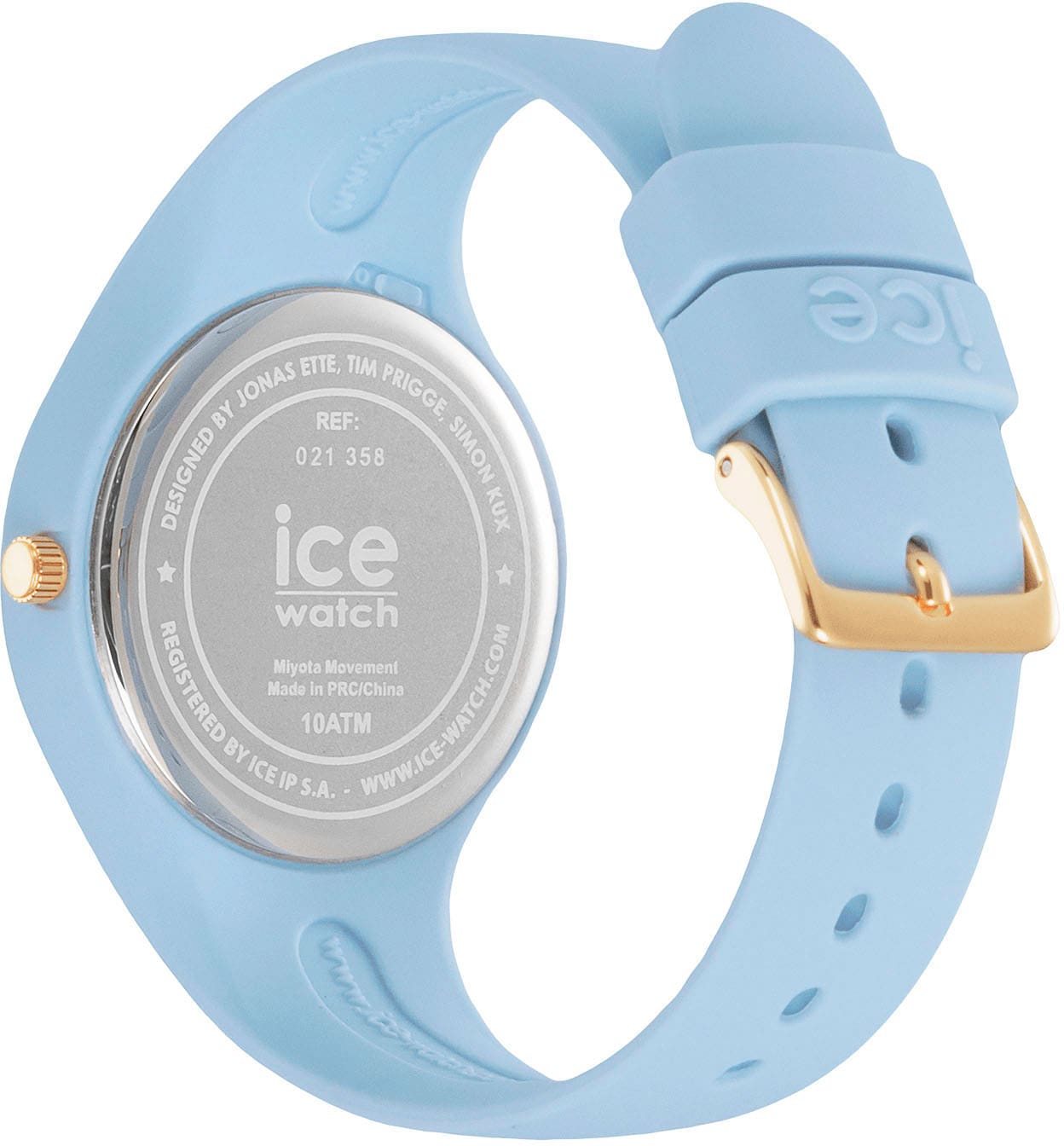 ice-watch Quarzuhr »ICE horizon - Blue gold - Small - 3H, 021358«, Armbanduhr, Damenuhr, Silikon