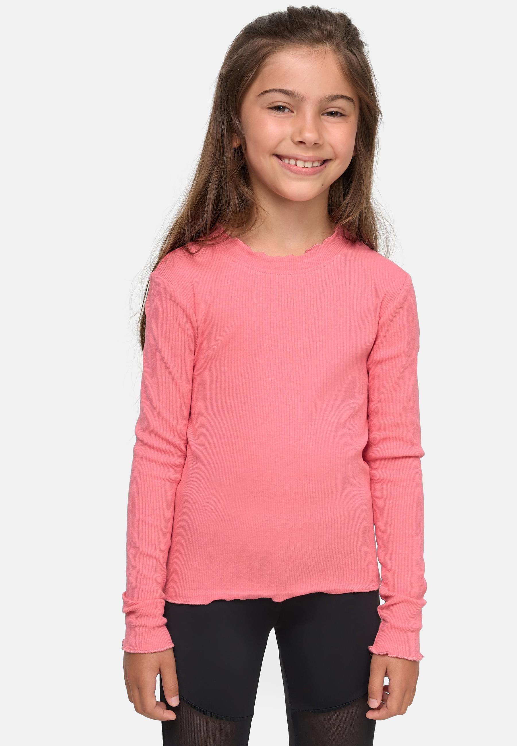 URBAN CLASSICS Longsleeve »Urban Classics Damen Girls Short Rib Longsleeve«, (1 tlg.)