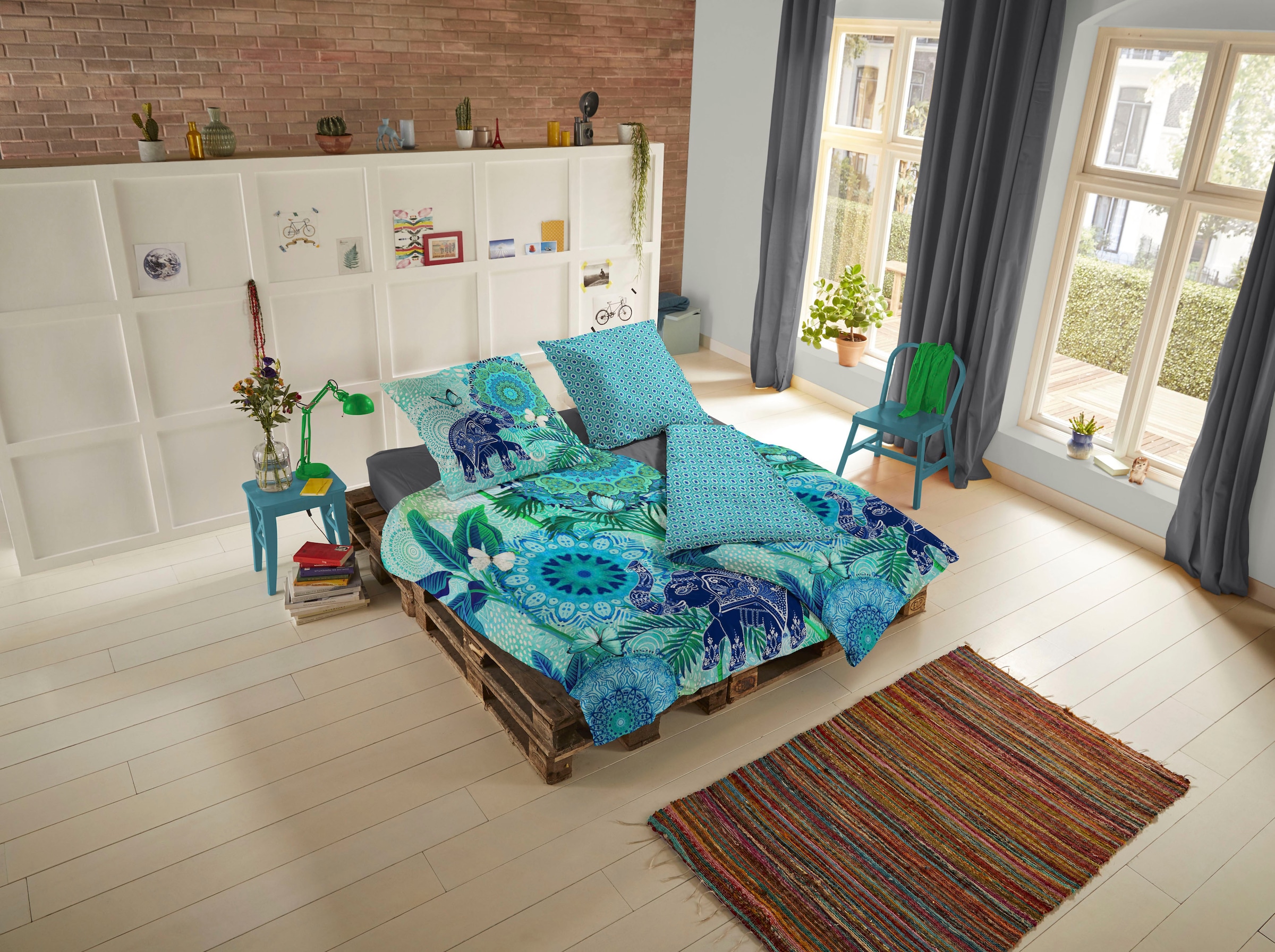 hip Wendebettwäsche "Isara" 2 Stk. tlg. Mako-Satin, 135x200, Reißverschluss günstig online kaufen