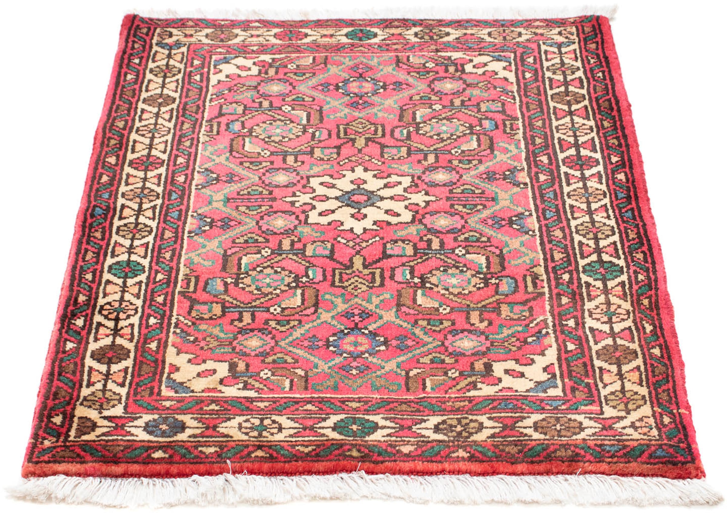 morgenland Orientteppich "Perser - Nomadic - 91 x 70 cm - dunkelrot", rechteckig, 10 mm Höhe, Wohnzimmer, Handgeknüpft, 