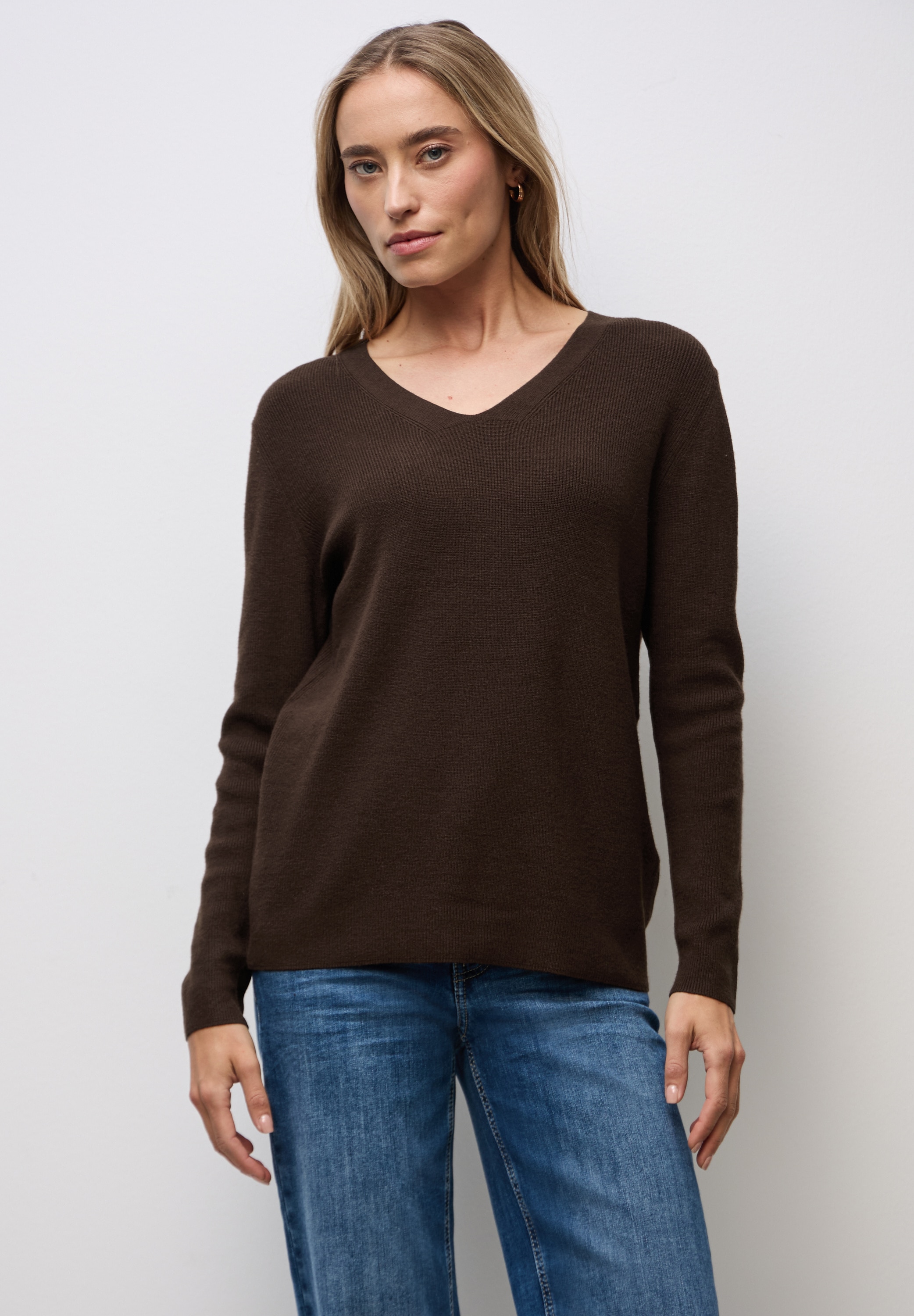 STREET ONE Strickpullover aus softem Materialmix günstig online kaufen