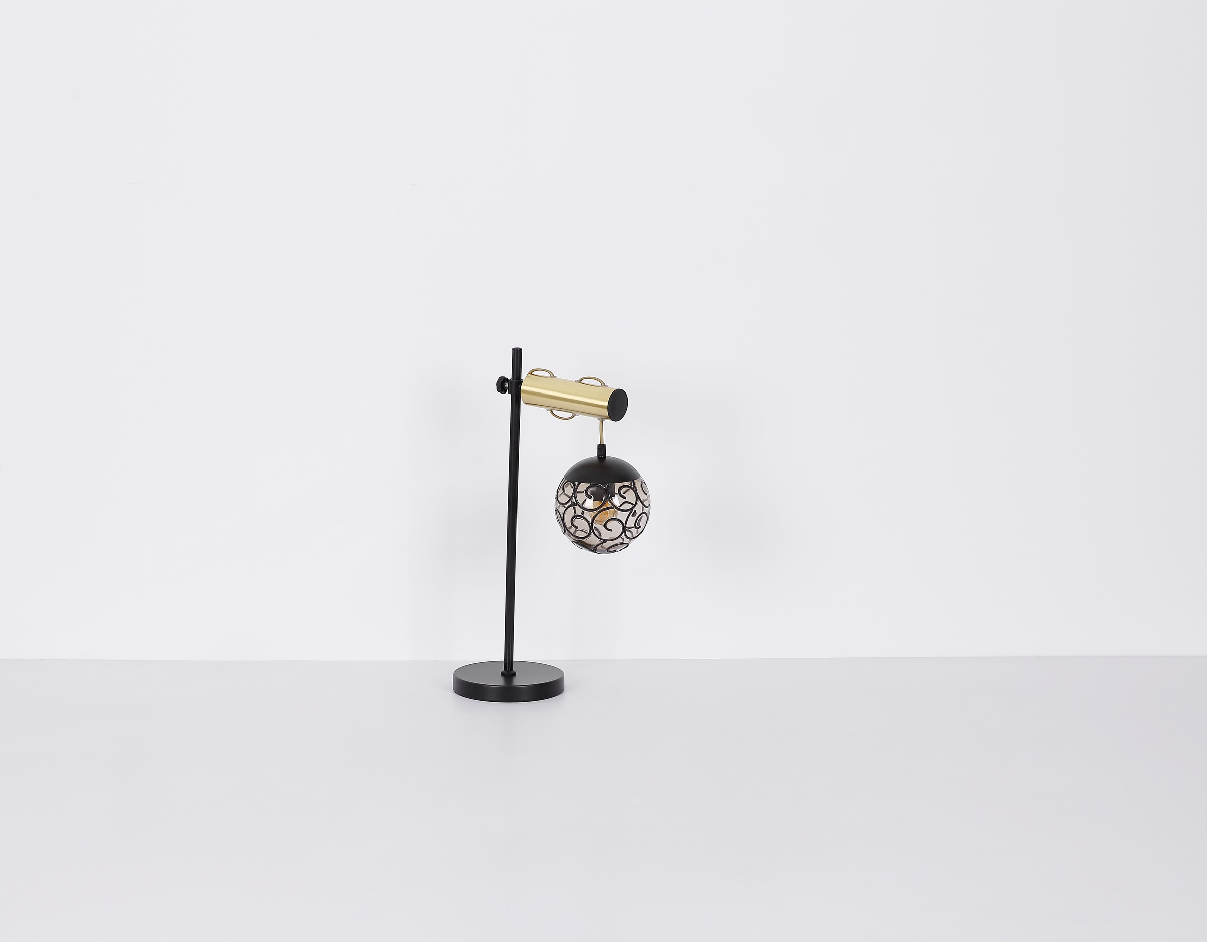 GLOBO LIGHTING Tischleuchte »FITZ«, Leuchtmittel E27 | ohne Leuchtmittel, Tischlampe/Metall/goldfarben/antik/höhenverstellbar