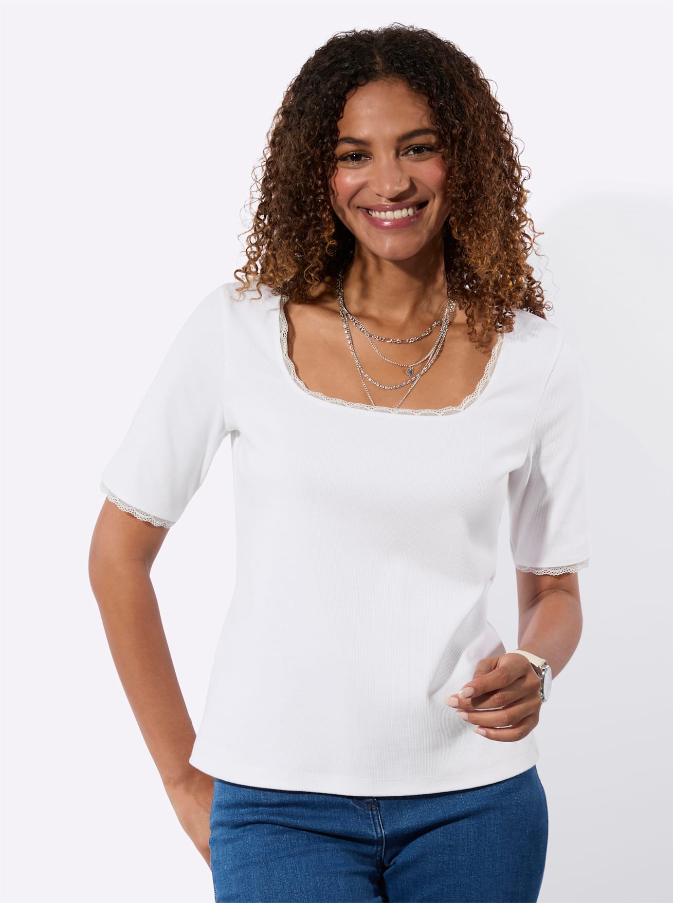 Inspirationen Spitzenshirt "Spitzenshirt" 1 tlg. günstig online kaufen