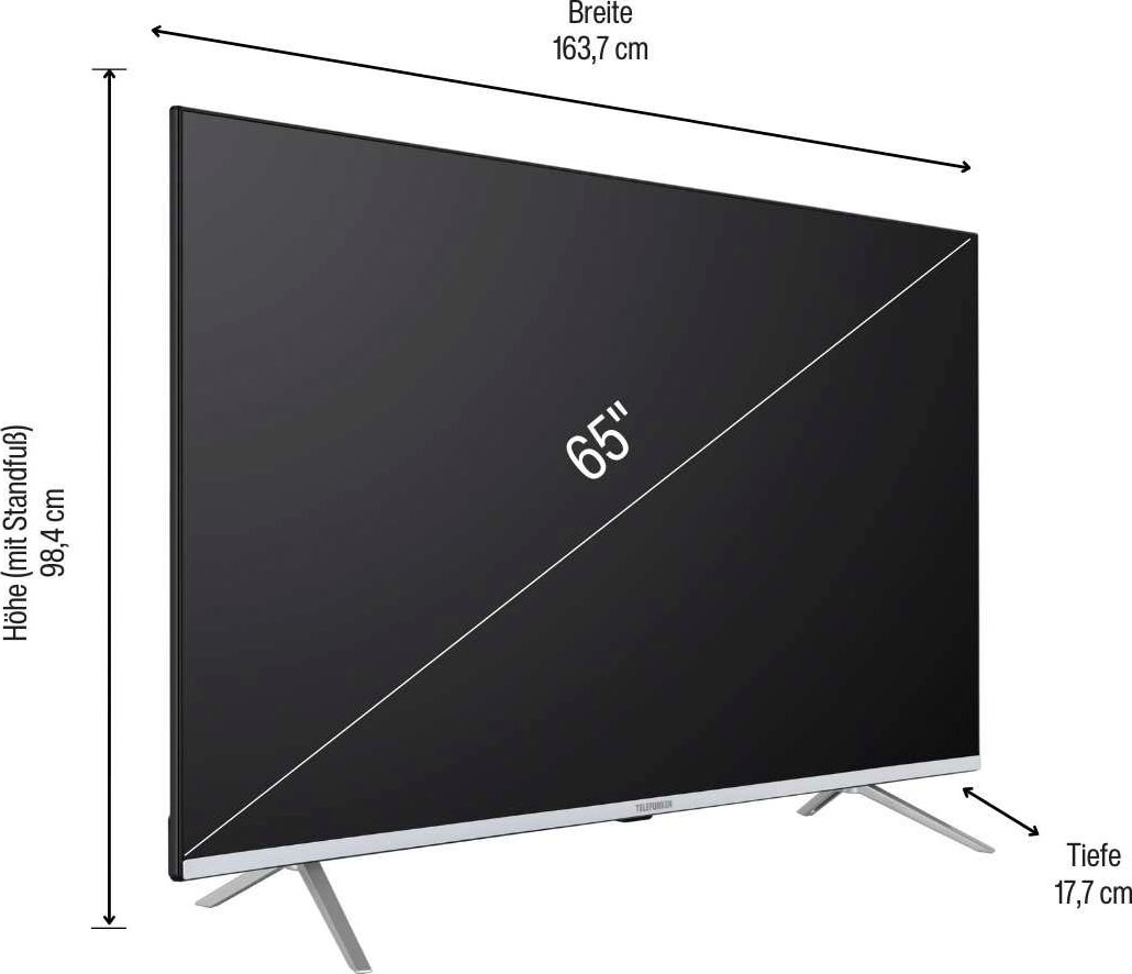 Telefunken LED-Fernseher »D65V850M5CWH«, 4K 164 Ultra Zoll, TV | Smart- BAUR HD, cm/65