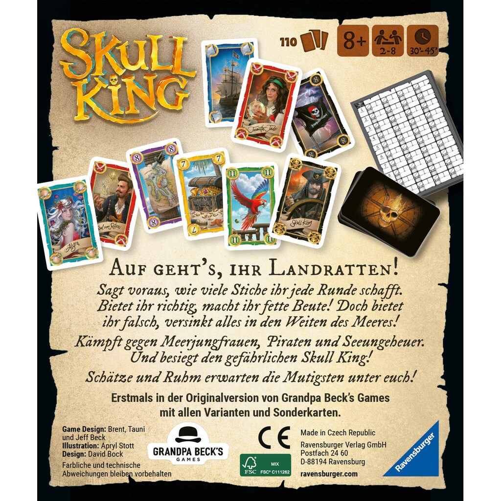 Ravensburger Spiel »Skull King«, Made in Europe, FSC® - schützt Wald - weltweit