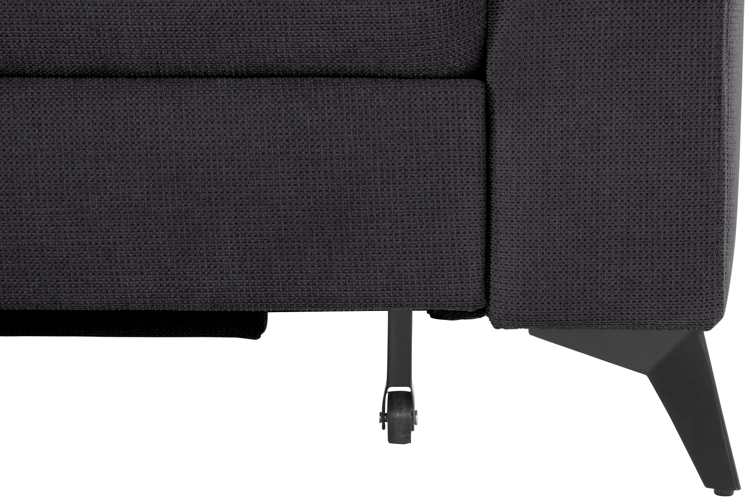 Places of Style Ecksofa »Lolland L-Form«, Wahlweise mit Bettfunktion und Bettkasten, Federkern