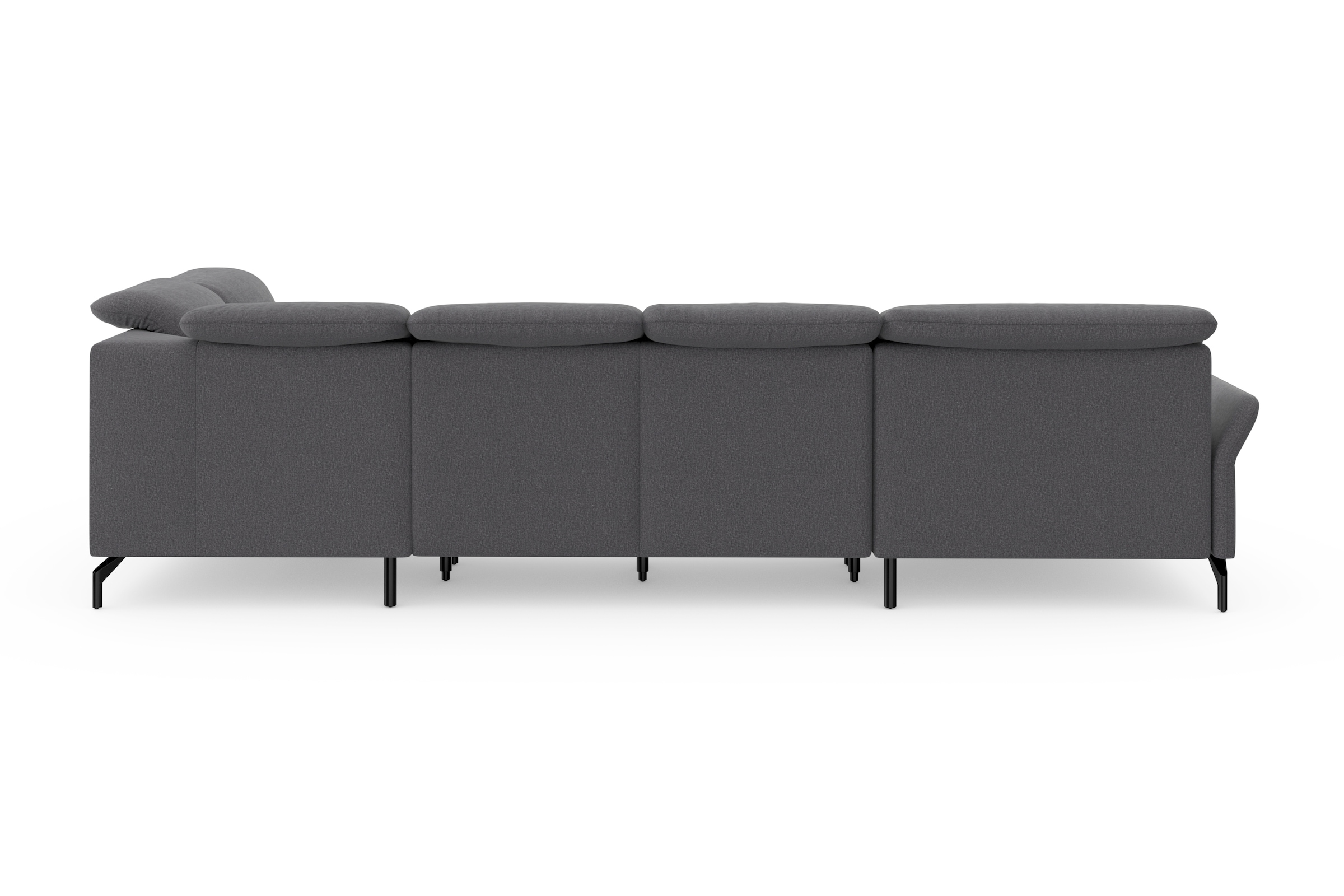 sit&more Wohnlandschaft »Fashion U-Form«, wahlweise mit Kopfteilverstellung, Vorziehsitz, motorisch, Metallfüße