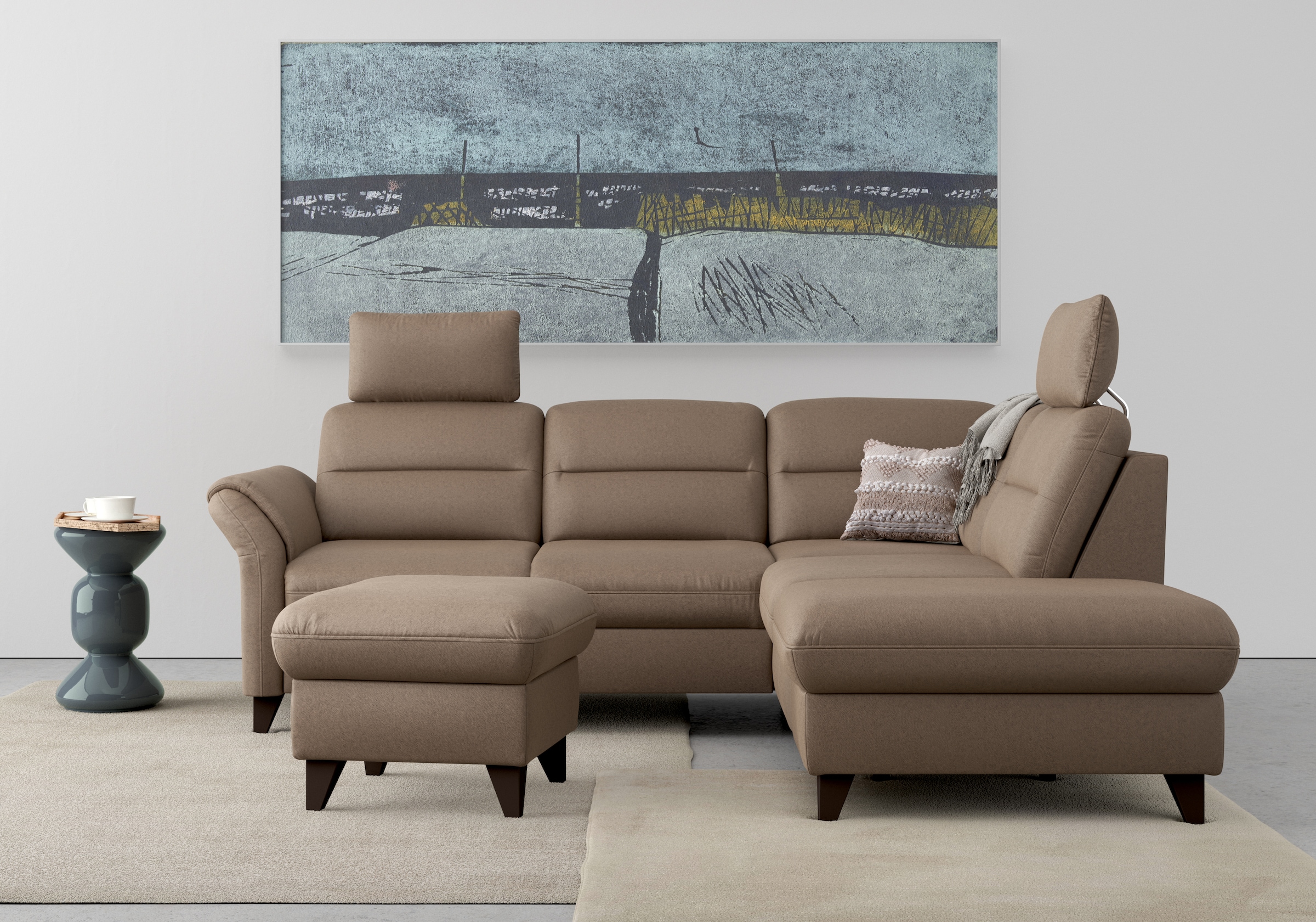 sit&more Ecksofa "Mellum L-Form", Federkern, wahlweise mit Bettfunktion, St günstig online kaufen