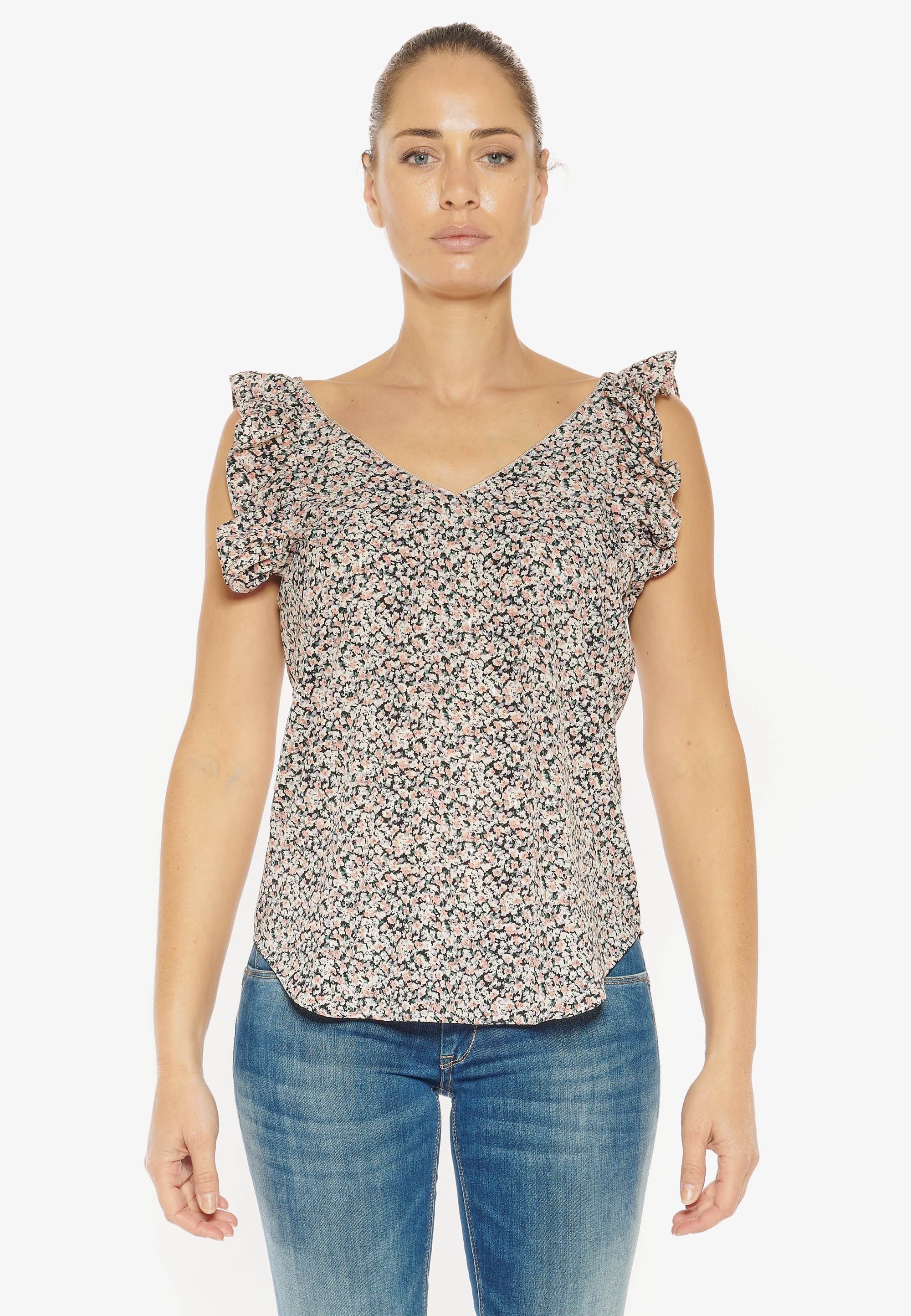 Le Temps Des Cerises Trägertop »JOSHUA«, mit floralem Allover-Print