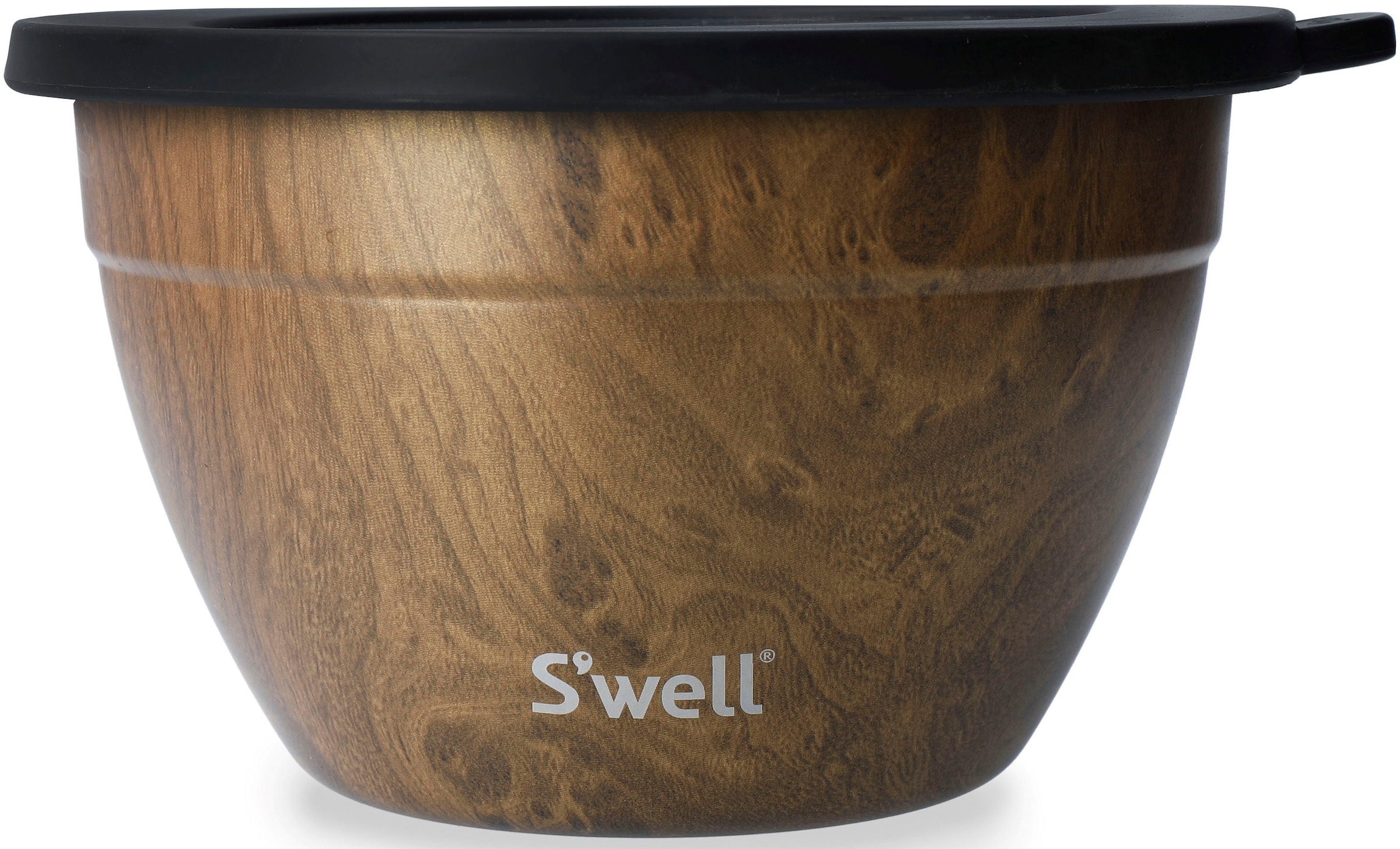 S'well Salatschüssel »S'well Onyx Salad Bowl Kit, 1.9L«, 3 tlg., aus Edelstahl, Therma-S'well®-Technologie, vakuumisolierten Außenschale