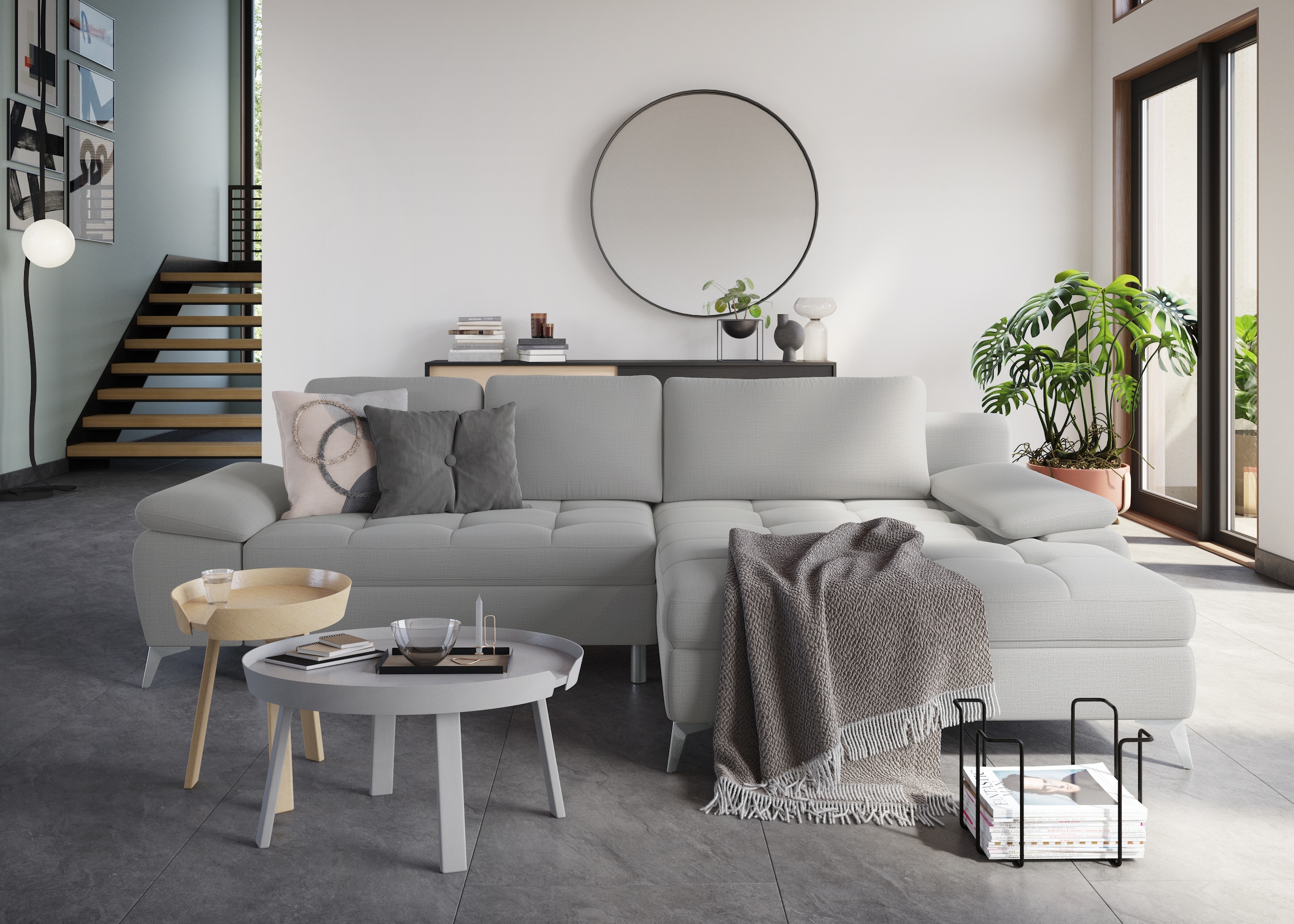 sit&more Ecksofa "Latigo L-Form" mit Mega-Recamiere, wahlweise mit Schlaffunktion und Bettkasten