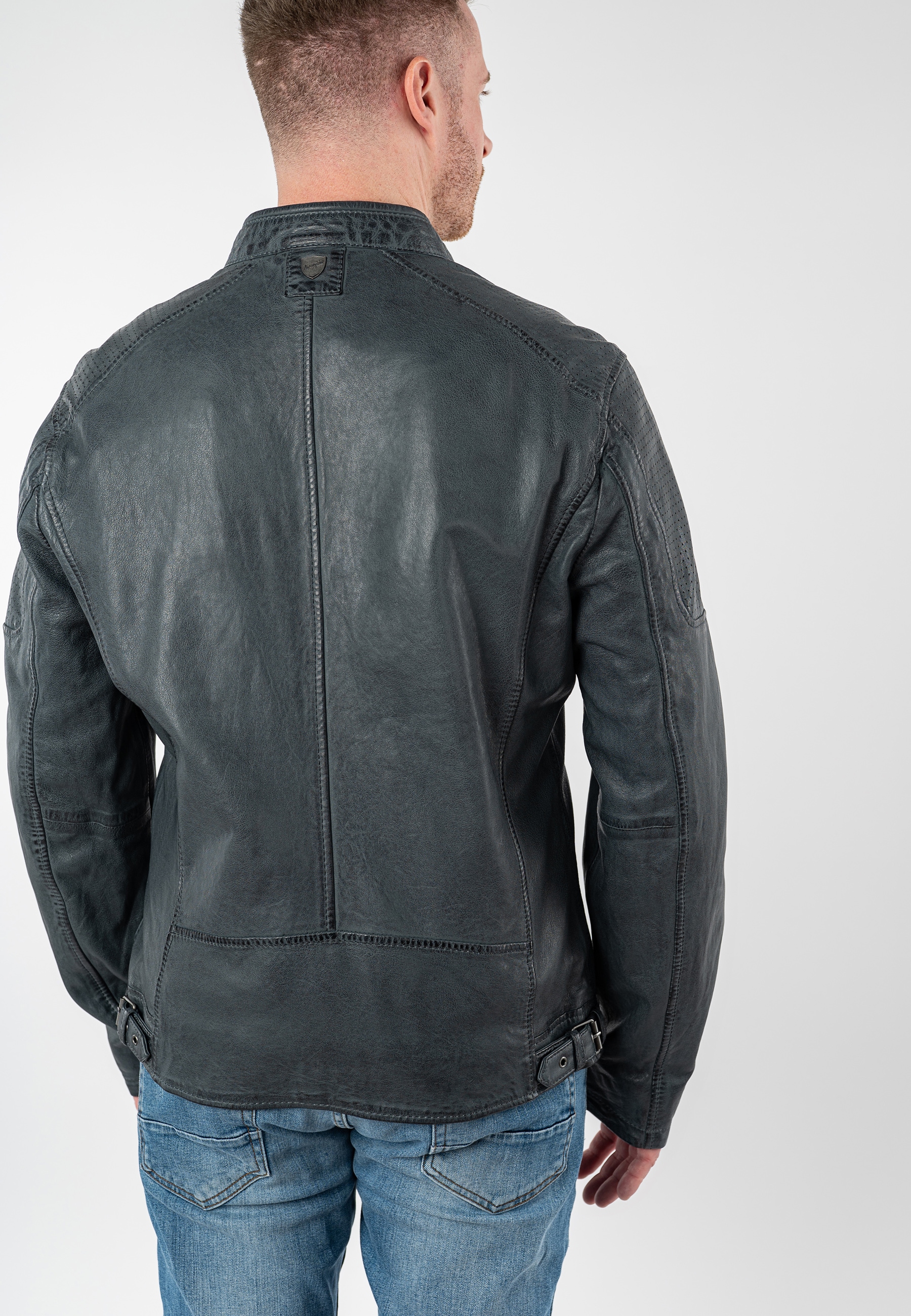 Mauritius Lederjacke »MMBroum« mit Bikerkragen