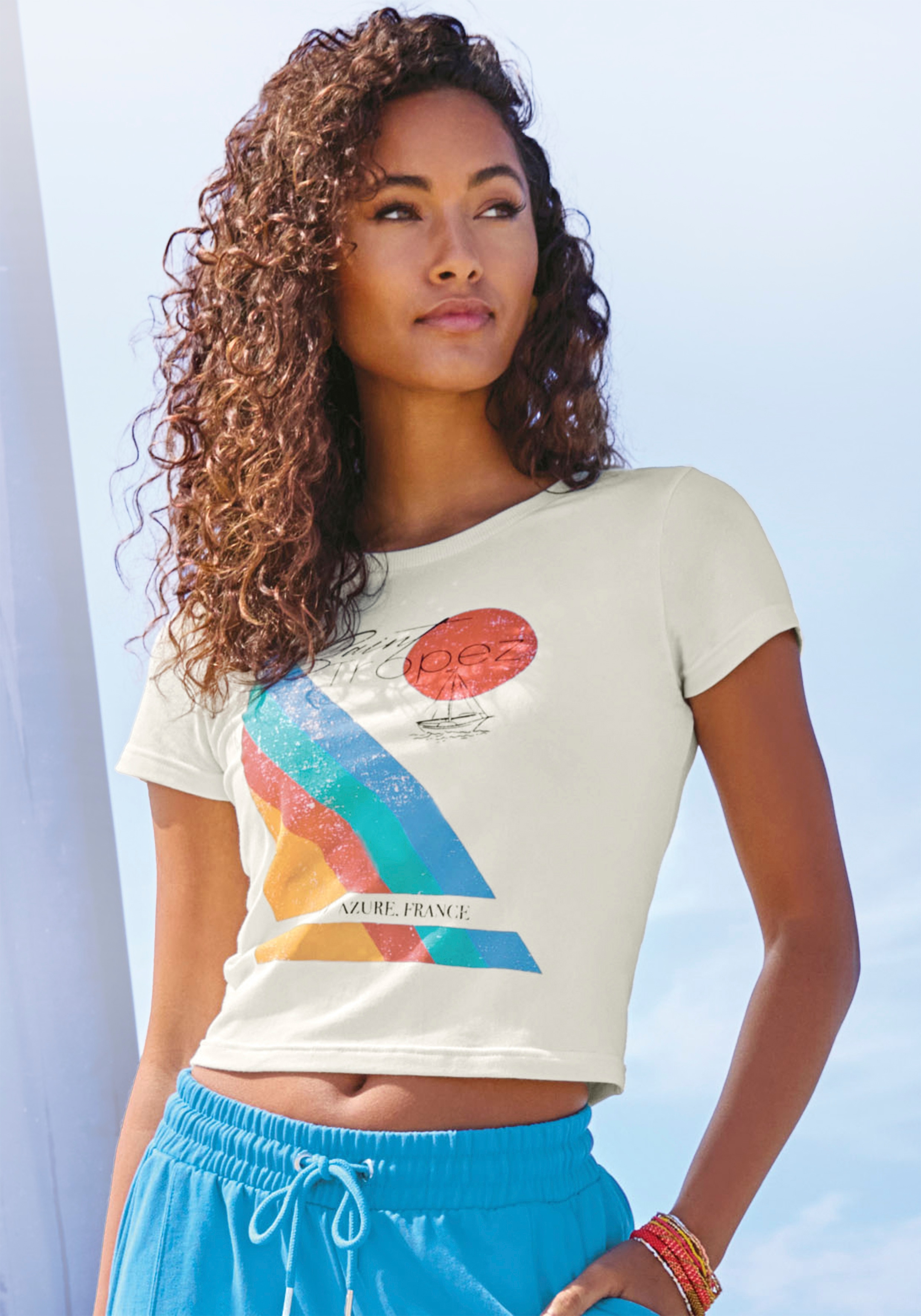 Bench. Loungewear T-Shirt mit Print, aus weicher Baumwoll-Qualität, Home-und Loungewear-Serie