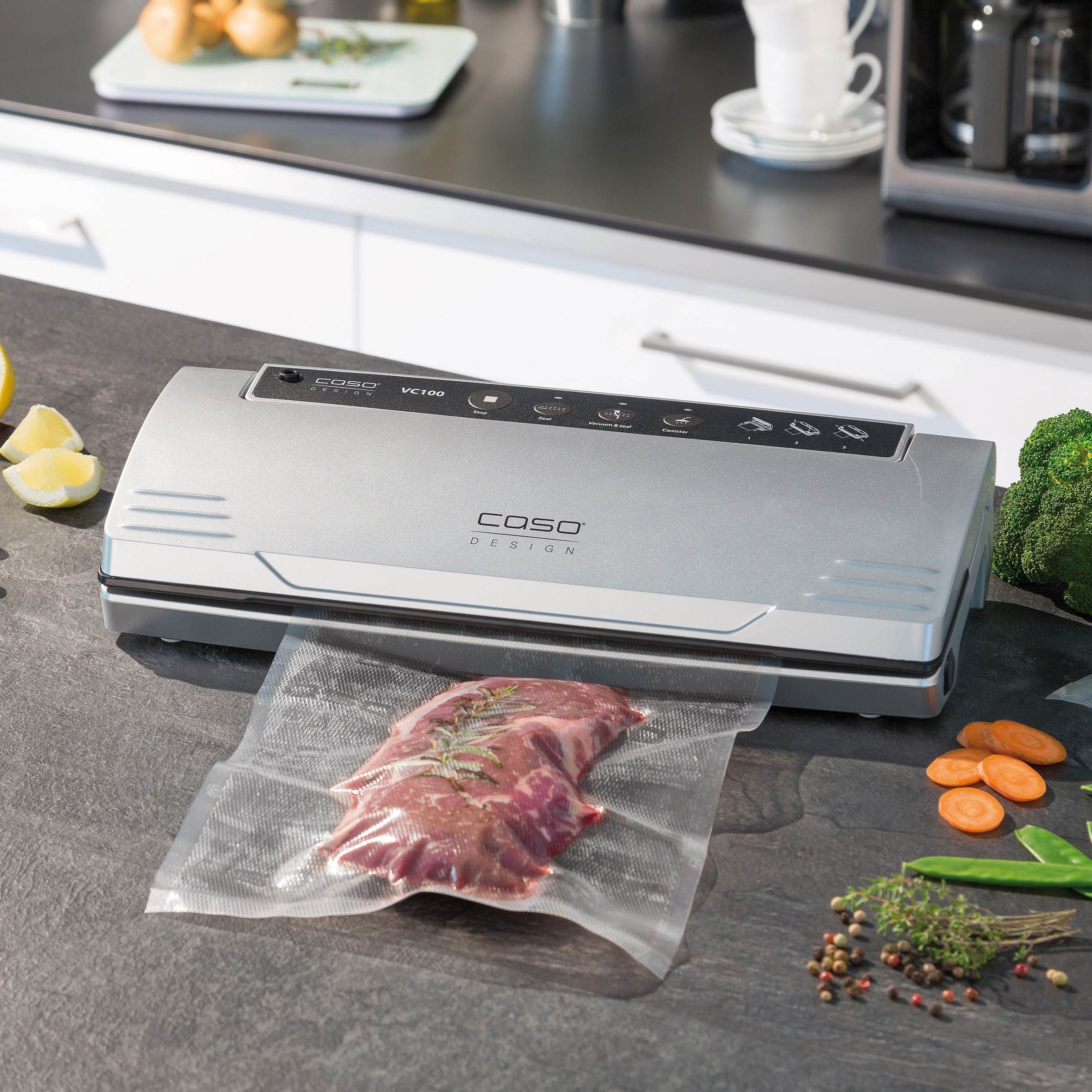 Caso Vakuumierer "VC100" 120 W Inkl. 10 gratis Profi-Beutel günstig online kaufen